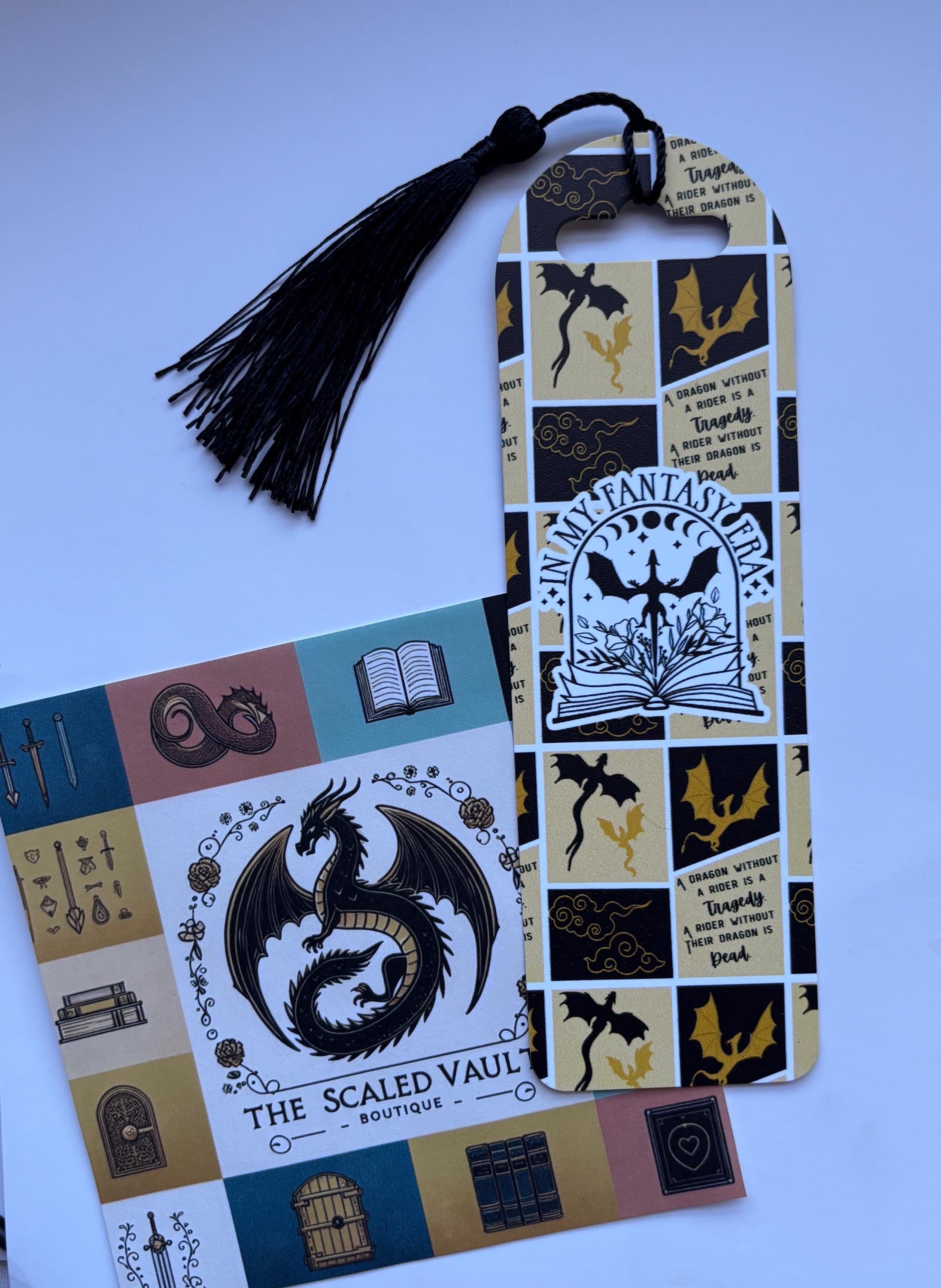 Fantasy Romance Themed Bookmark dragon without rider