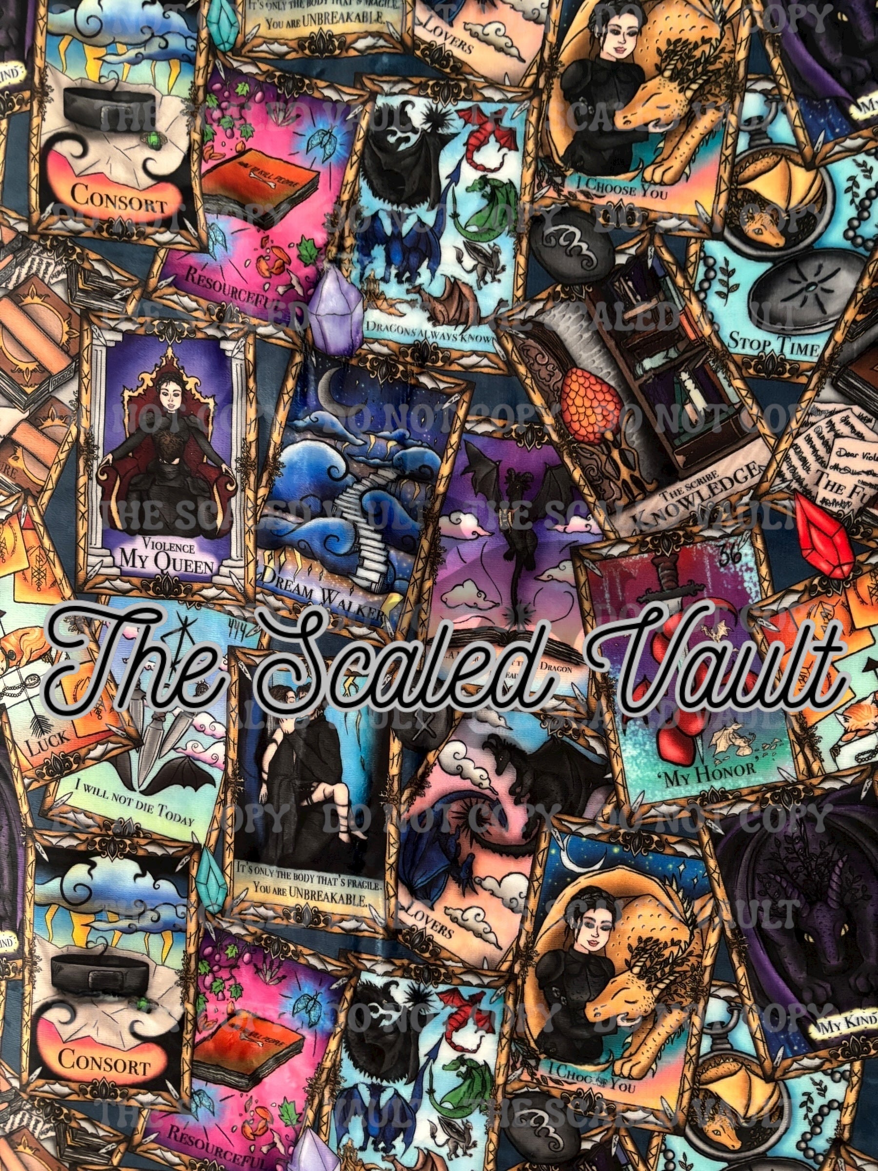 Violence Tarot Cards Minky Blanket