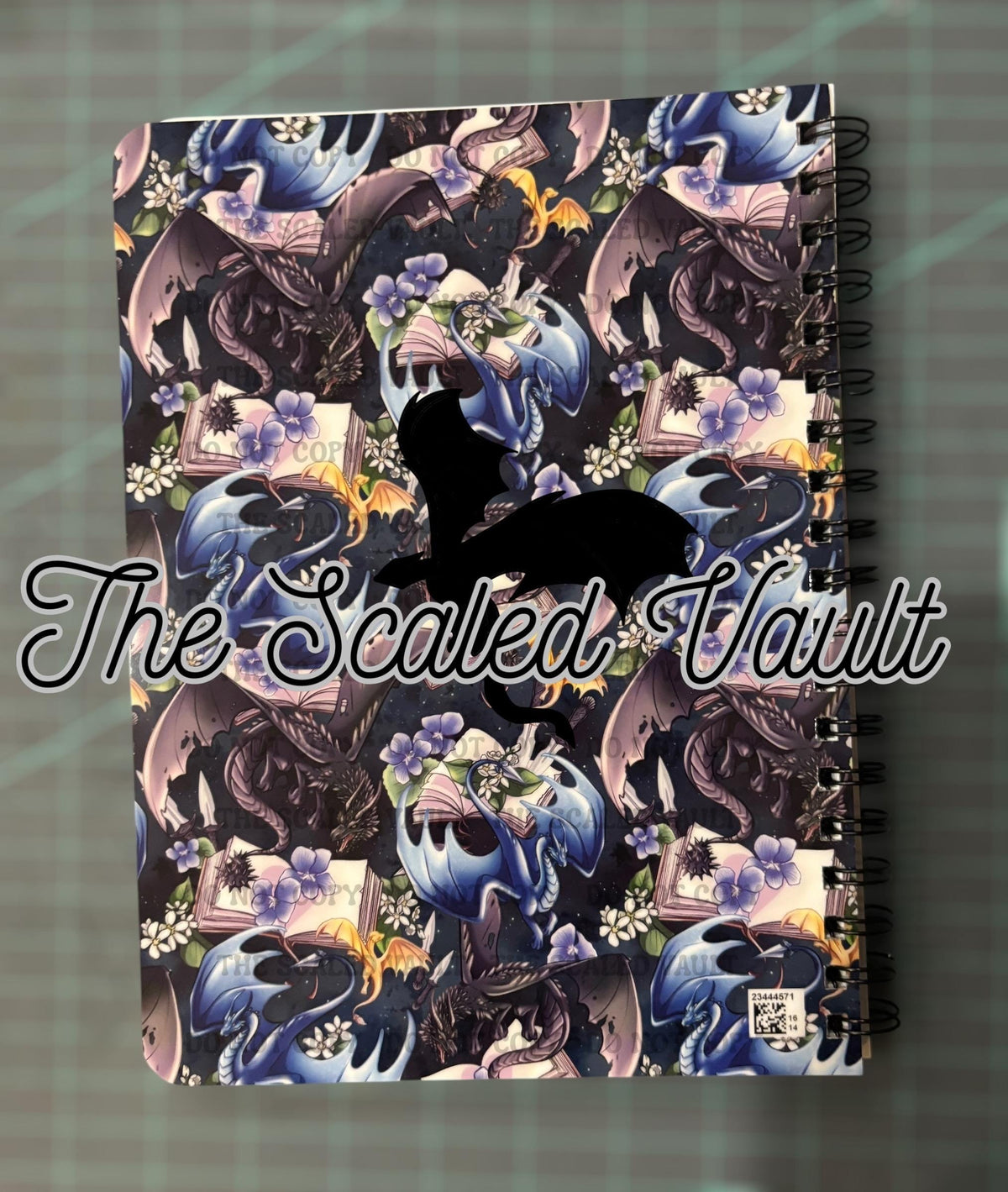 Book Floral Dragons Notebook 10”x7”