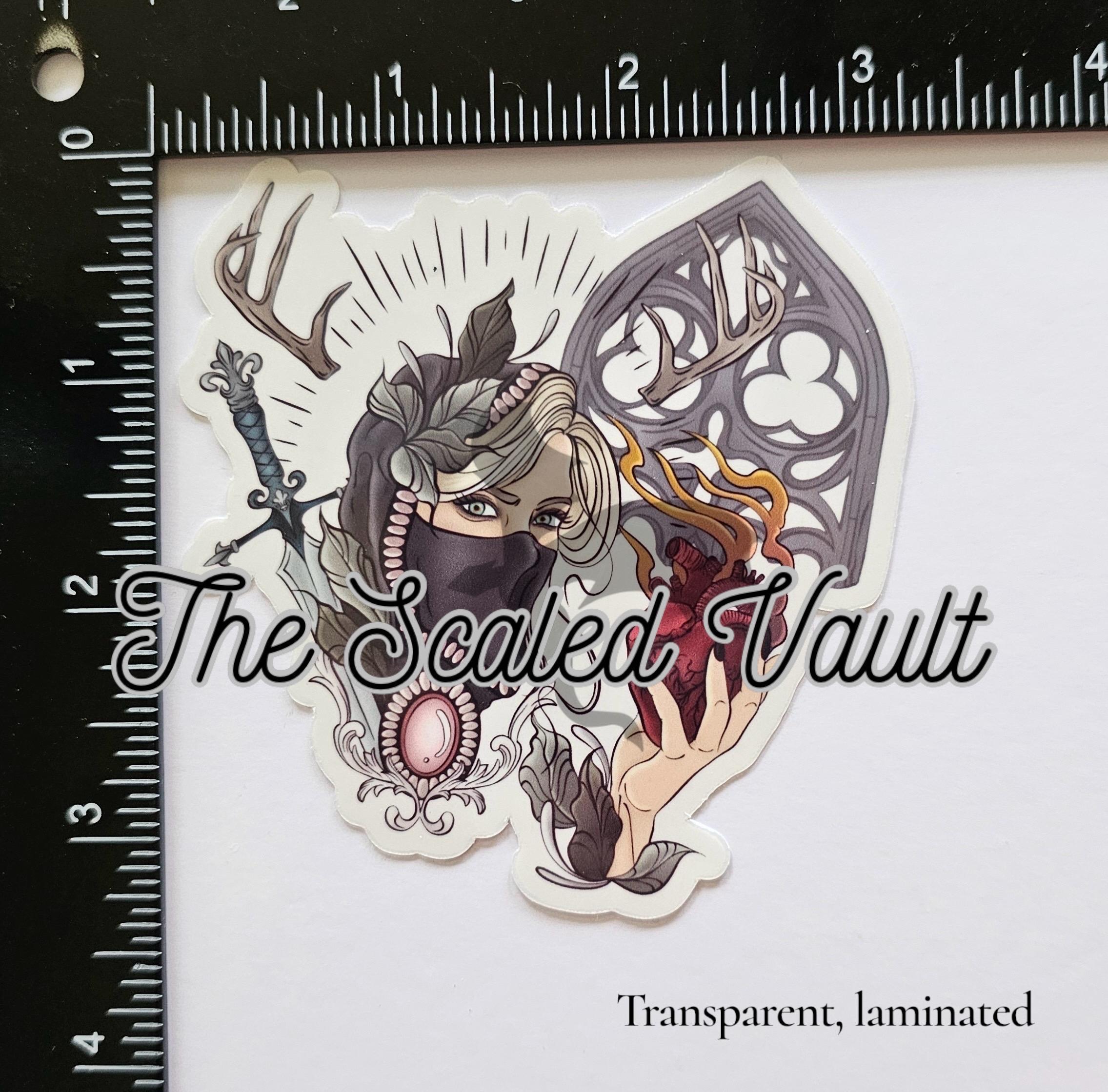 Fireheart Transparent Large Sticker