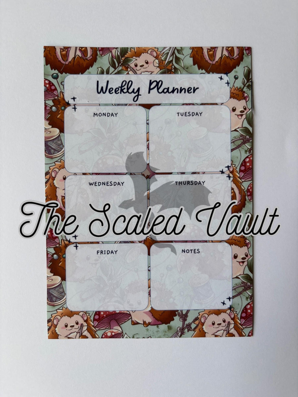 WEEKLY Magnetic Mini Planner 5x7 Hedgehogs