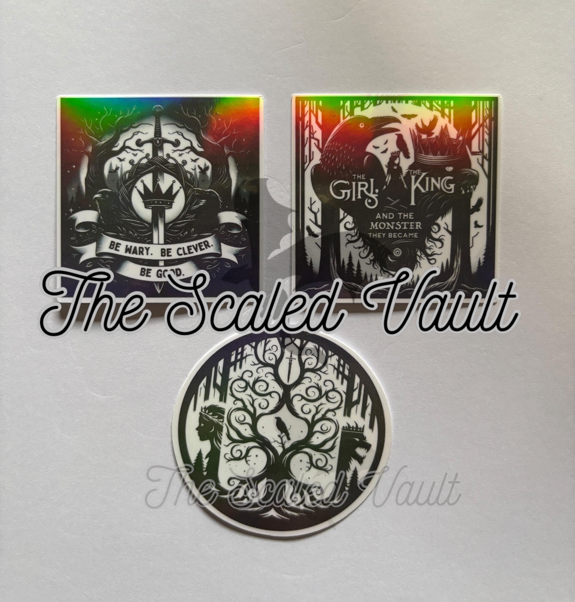 Dark Window holographic sticker bundle