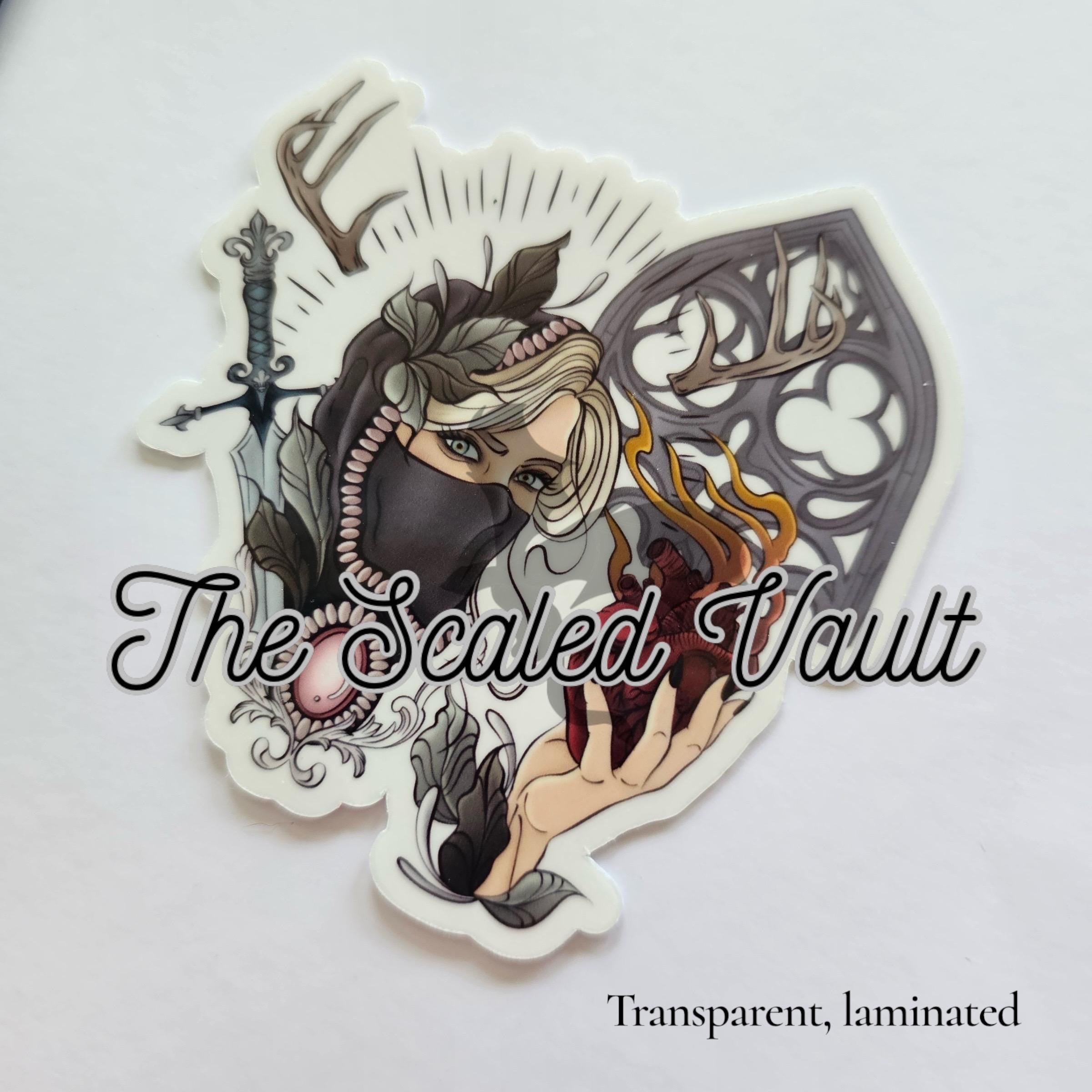 Fireheart Transparent Large Sticker