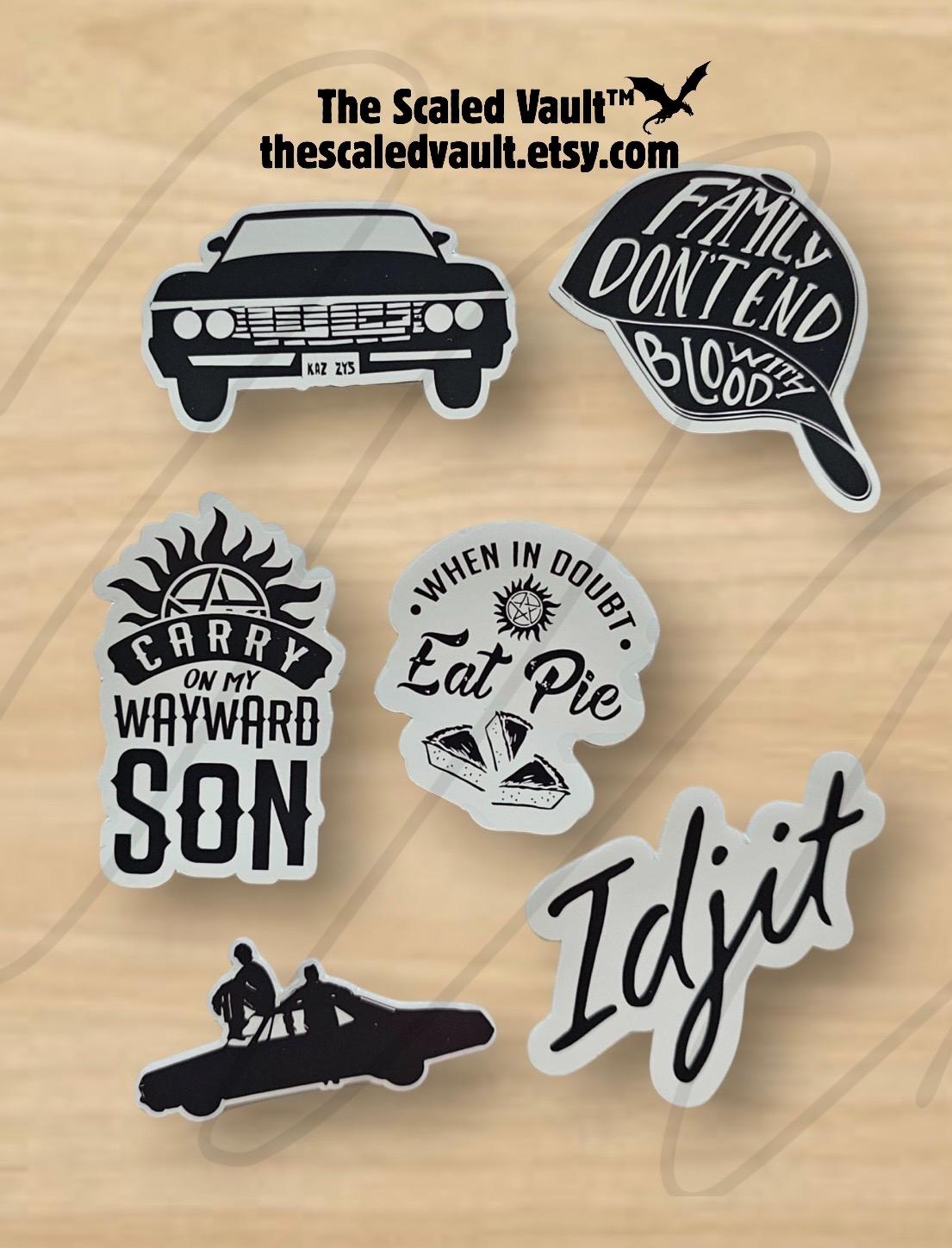 Supernatural Sticker, laminated white (multiple options)