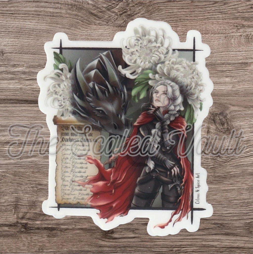 Blackbeak Sticker, laminated transparent