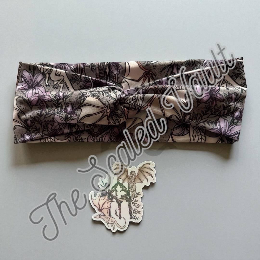 Women’s headband + sticker bundle : dragon