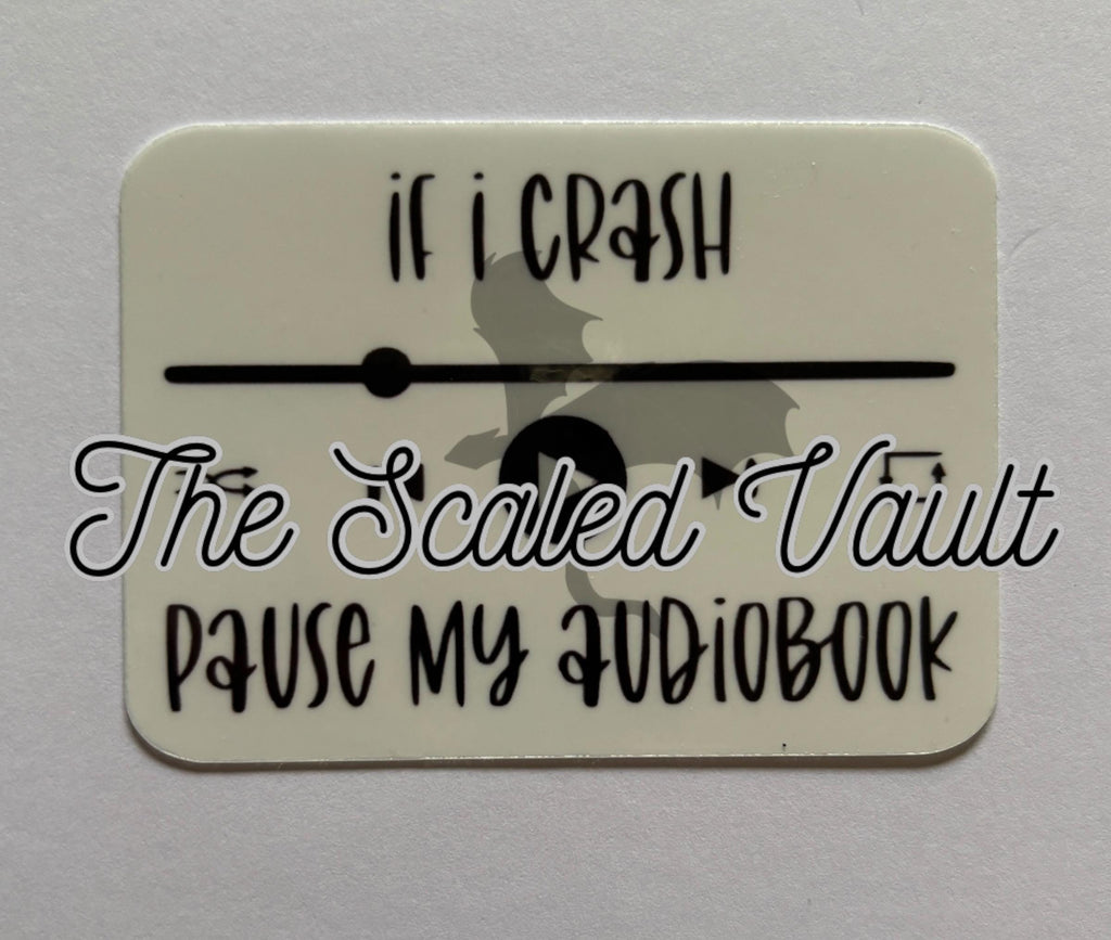Pause My Audiobook Sticker Transparent
