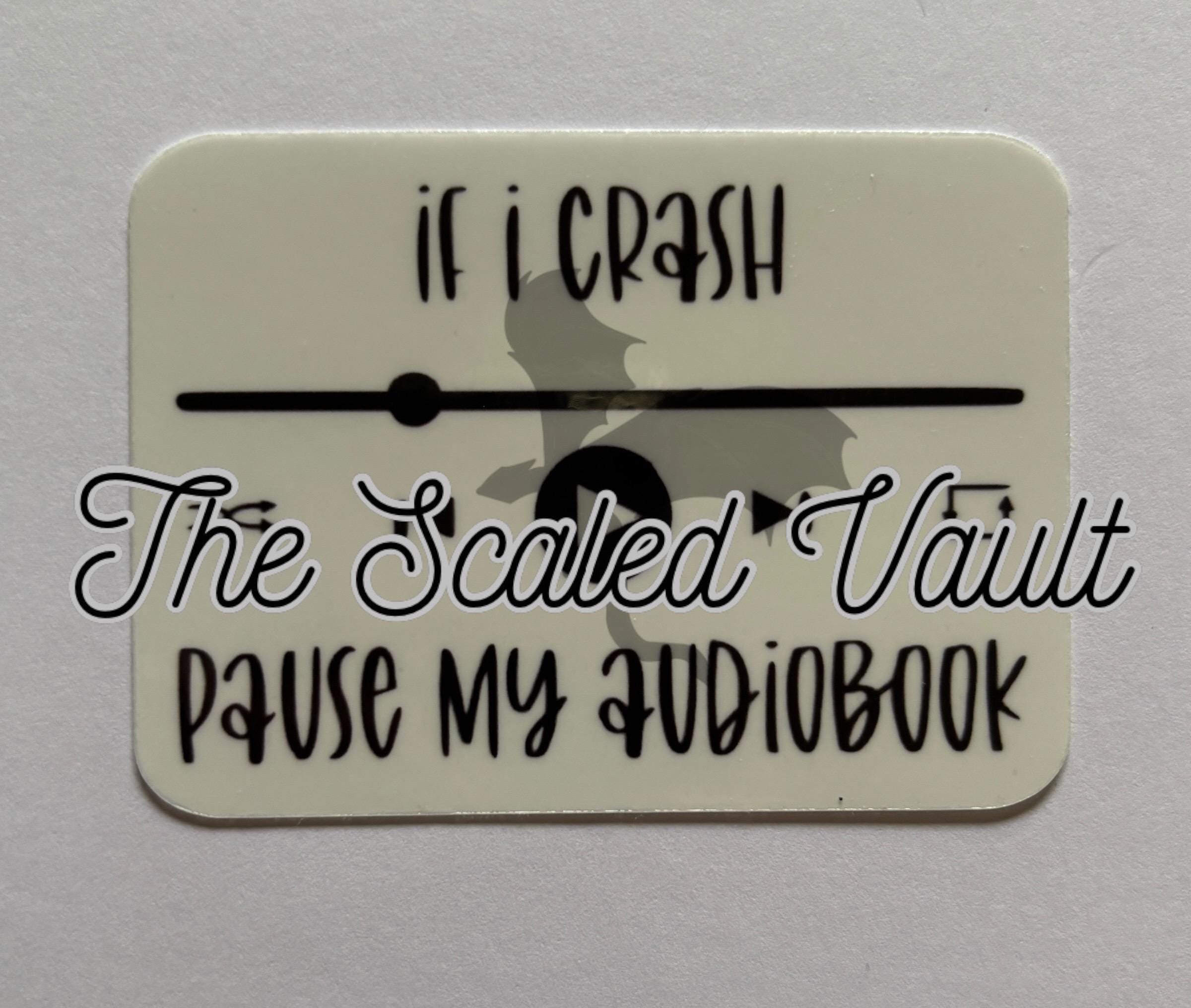 Pause My Audiobook Sticker Transparent