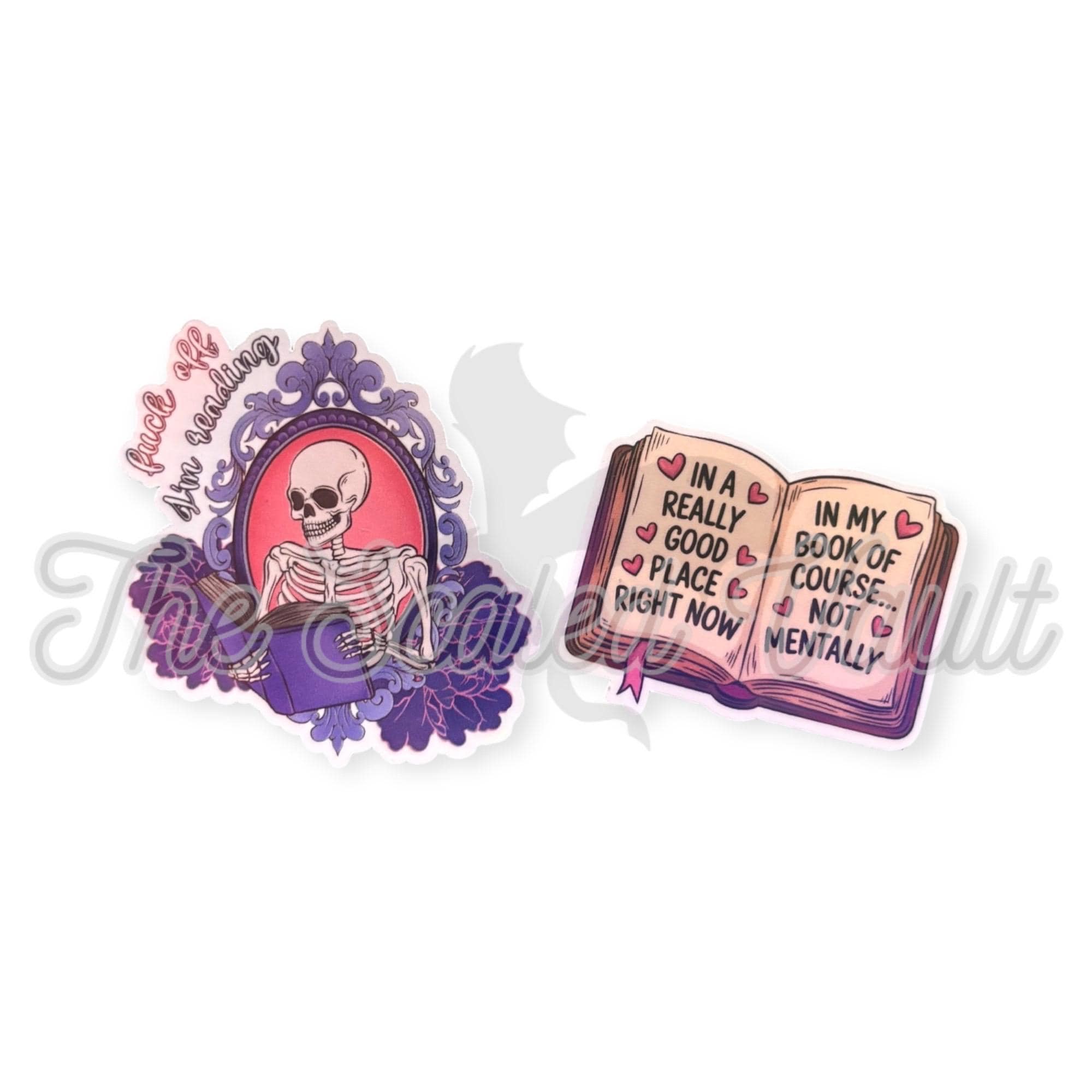 Bookish 2” Sticker bundle holographic laminated