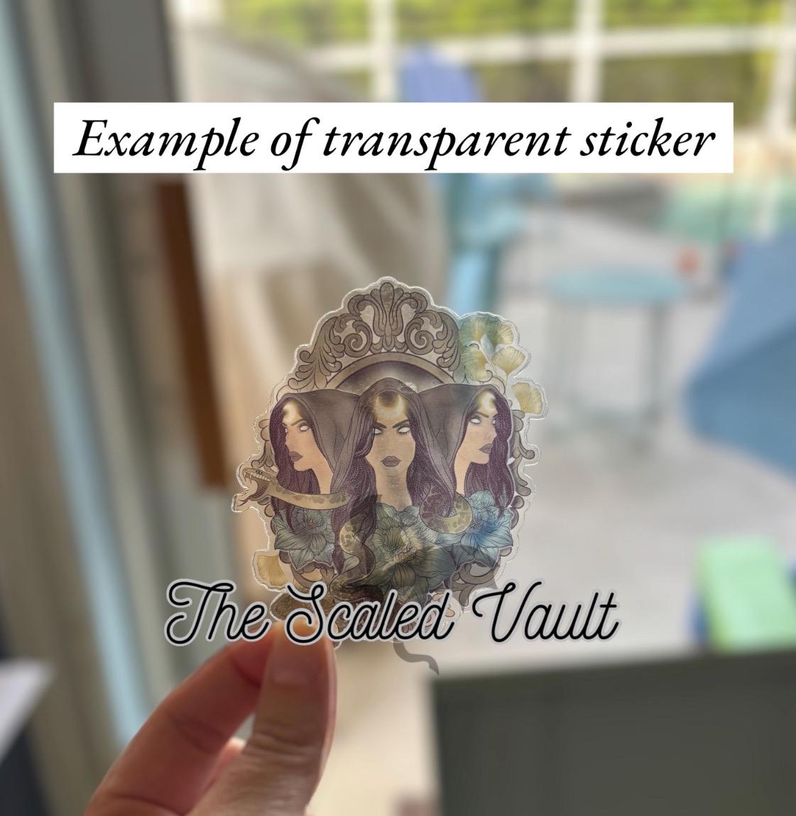 Fairy Reader Transparent  Sticker, multiple options