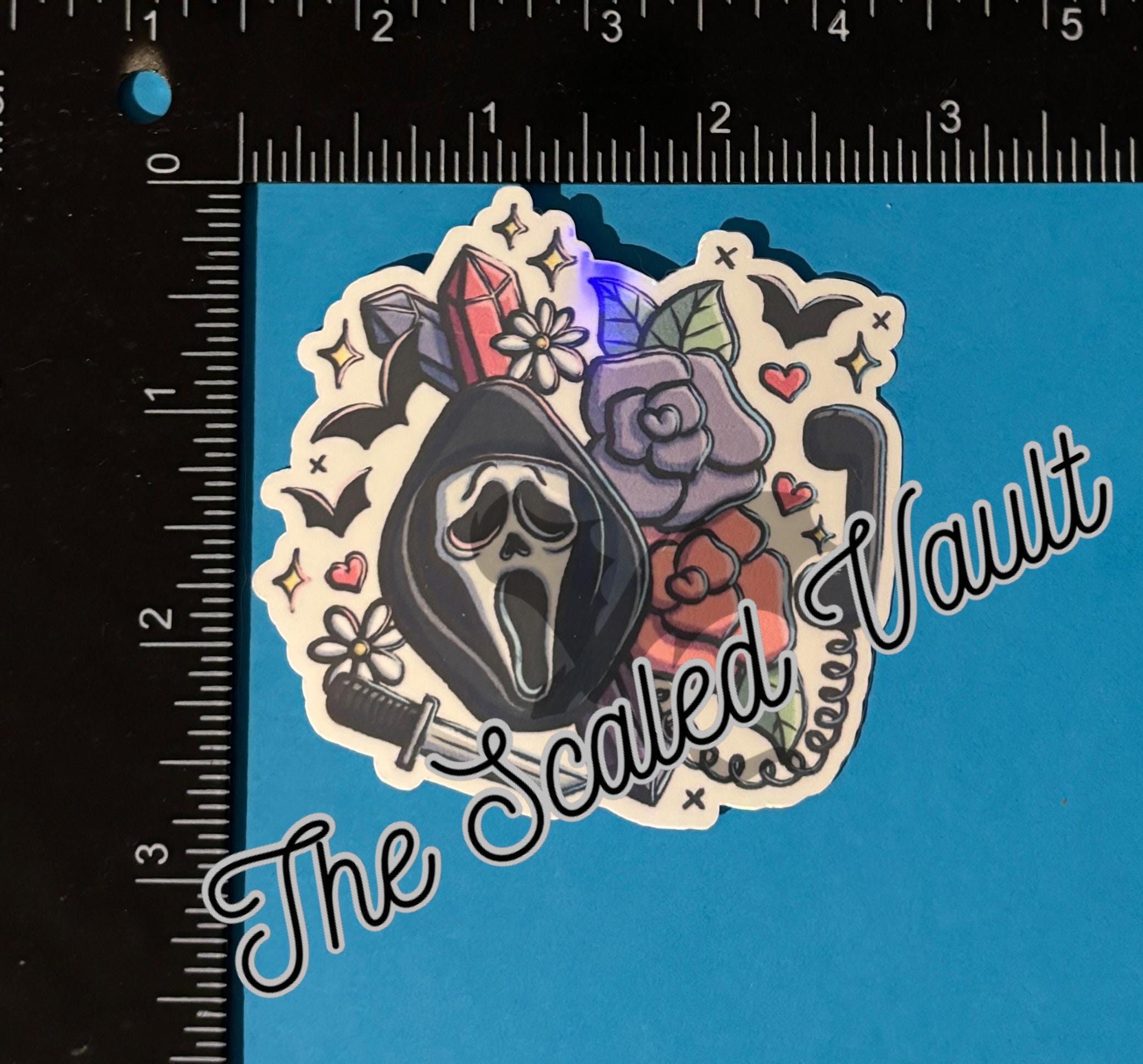 Assorted Witchy & Horror Stickers - holographic laminated