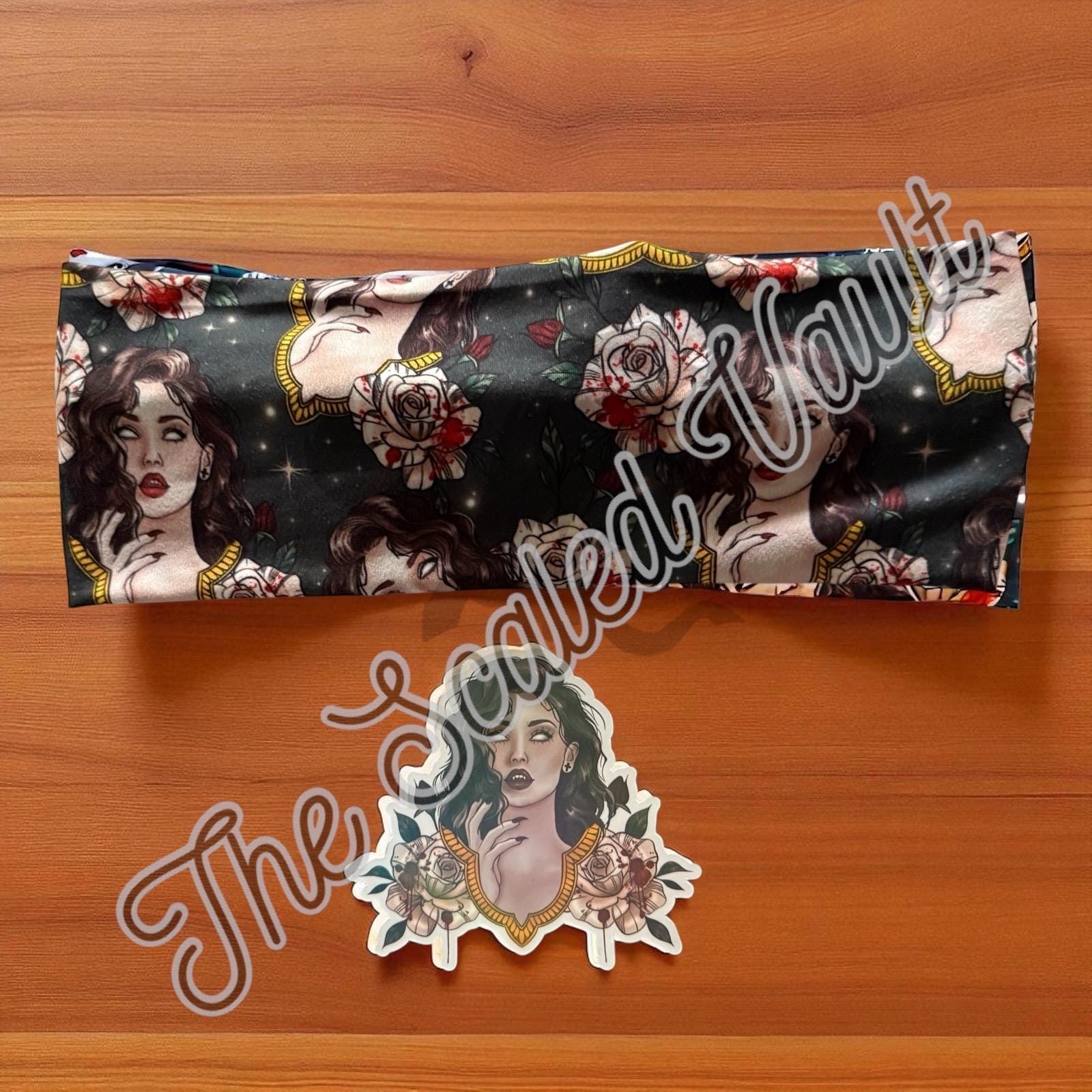 Women’s headband + sticker bundle : Vampira