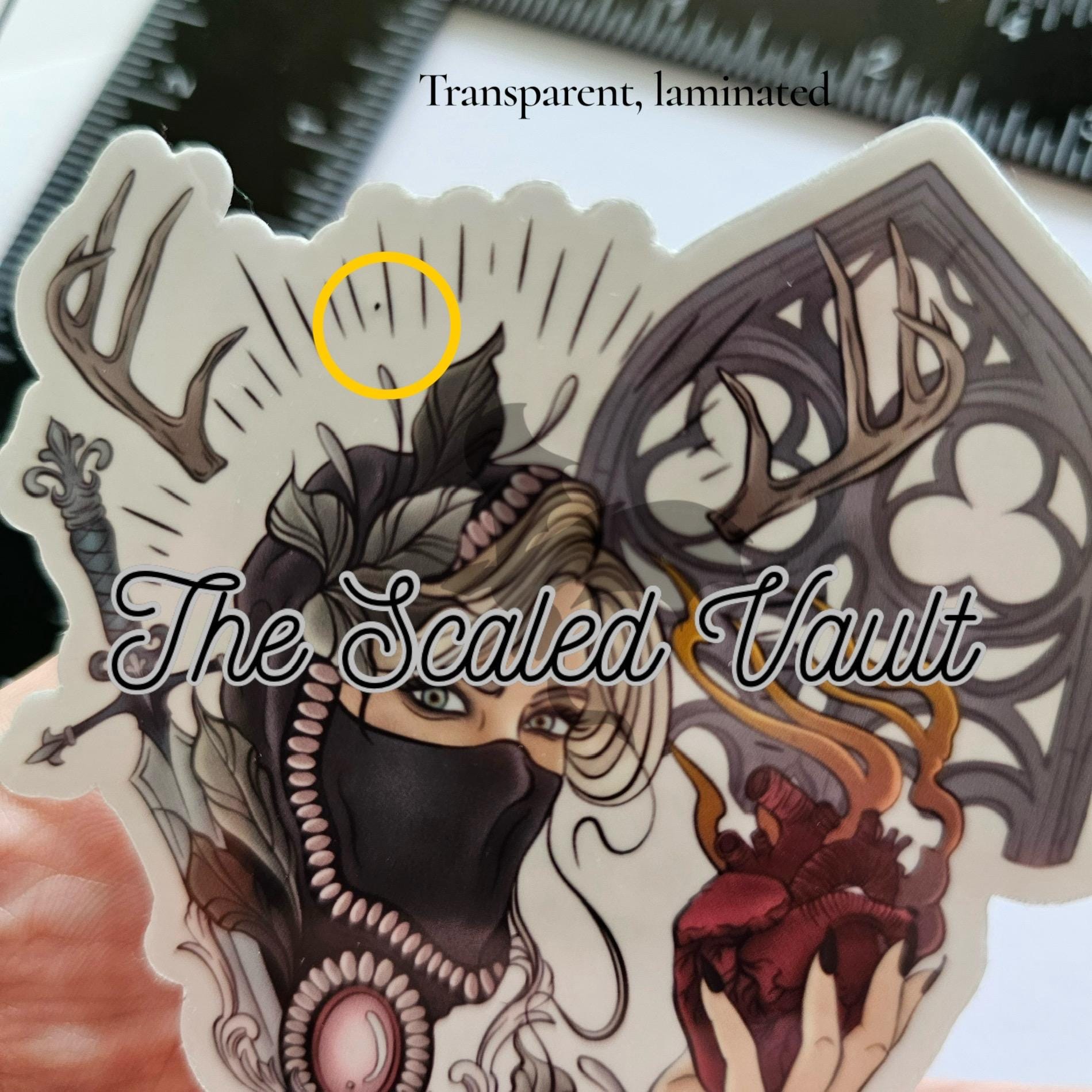 Fireheart Transparent Large Sticker