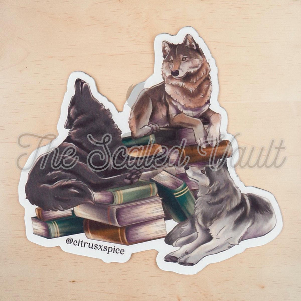 Reading Wolves sticker 3” glossy white