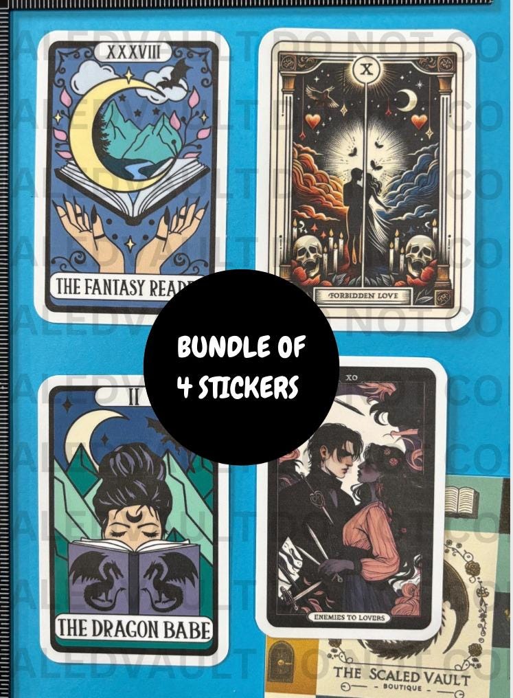 Tarot Card laminated sticker bundle
