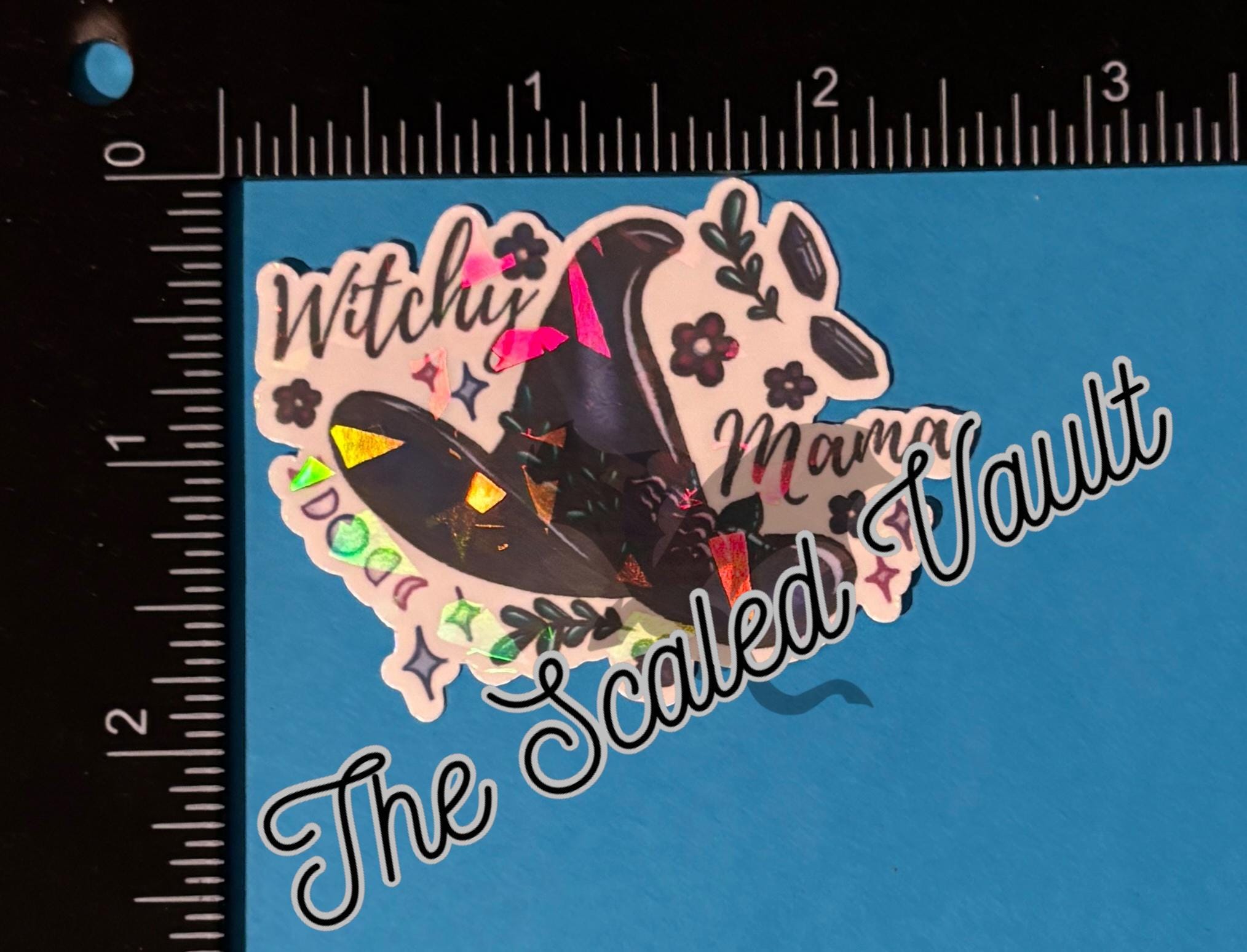 Assorted Witchy & Horror Stickers - holographic laminated