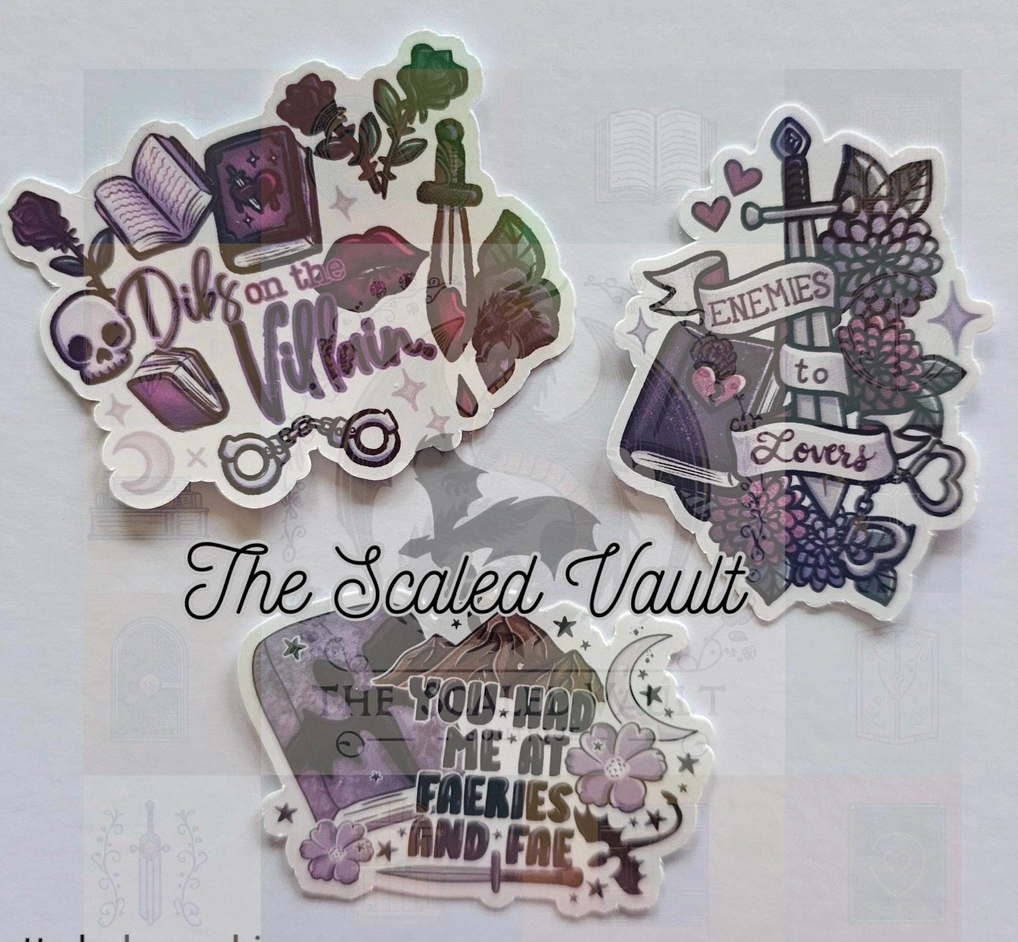Romance Sticker bundle -  holographic laminated
