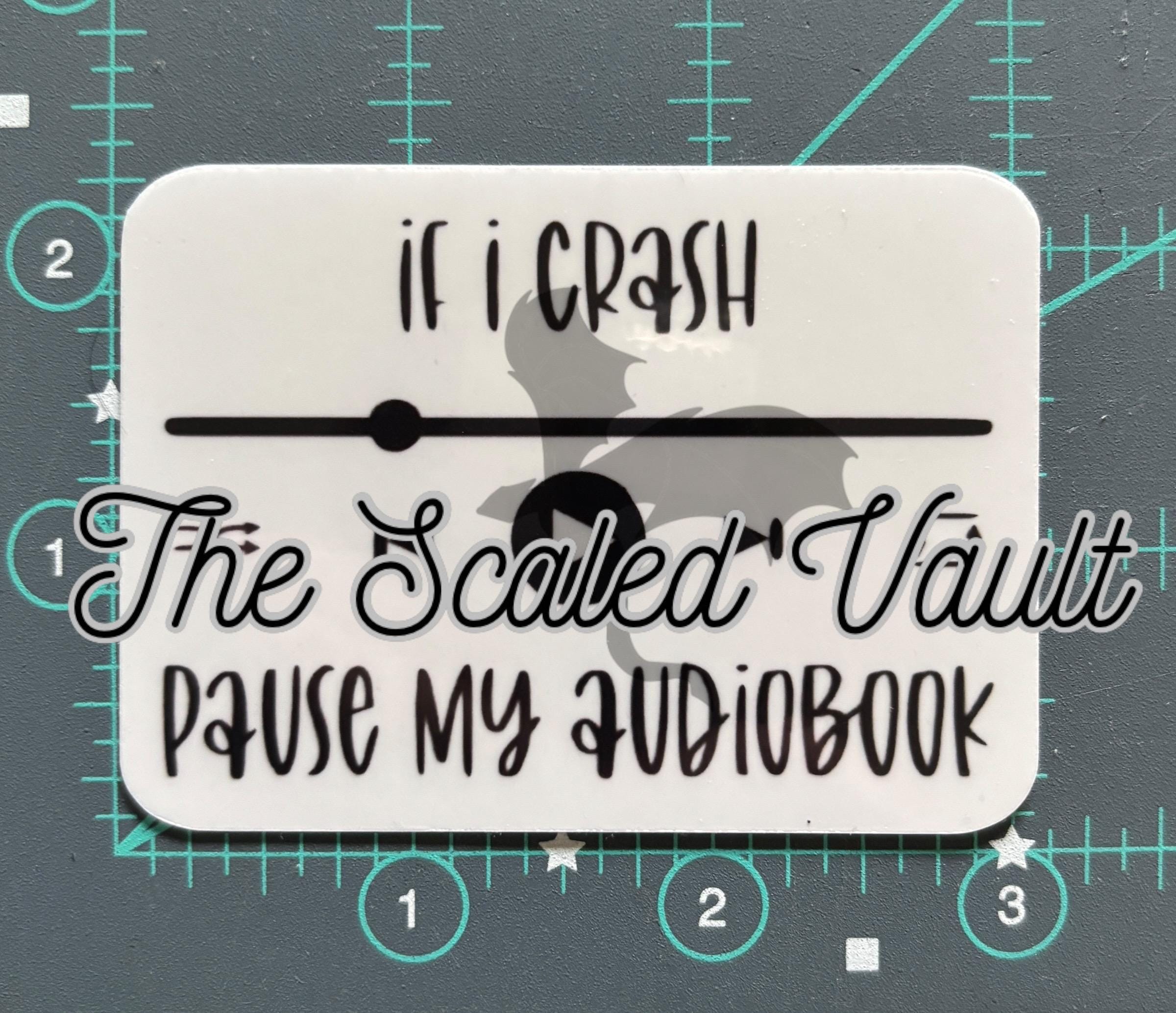 Pause My Audiobook Sticker Transparent