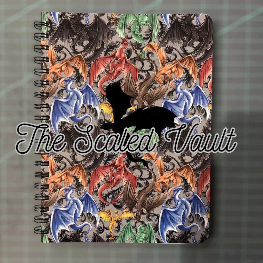 Multi Color Dragons Notebook 10”x7”