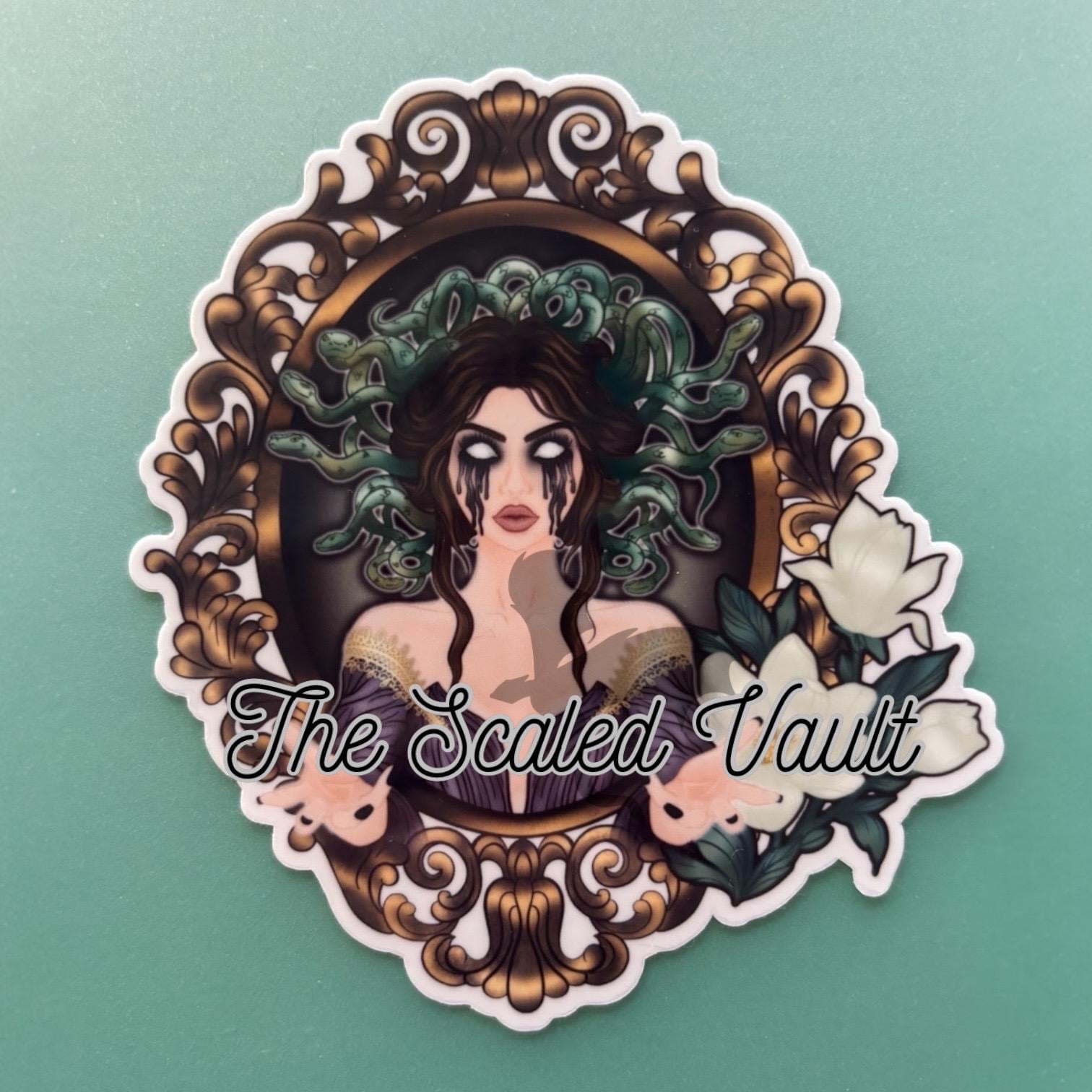 Medusa laminated sticker, multiple options