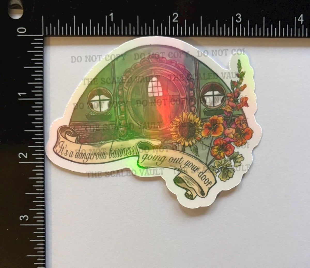 LOTR Sticker set, 3” white holographic