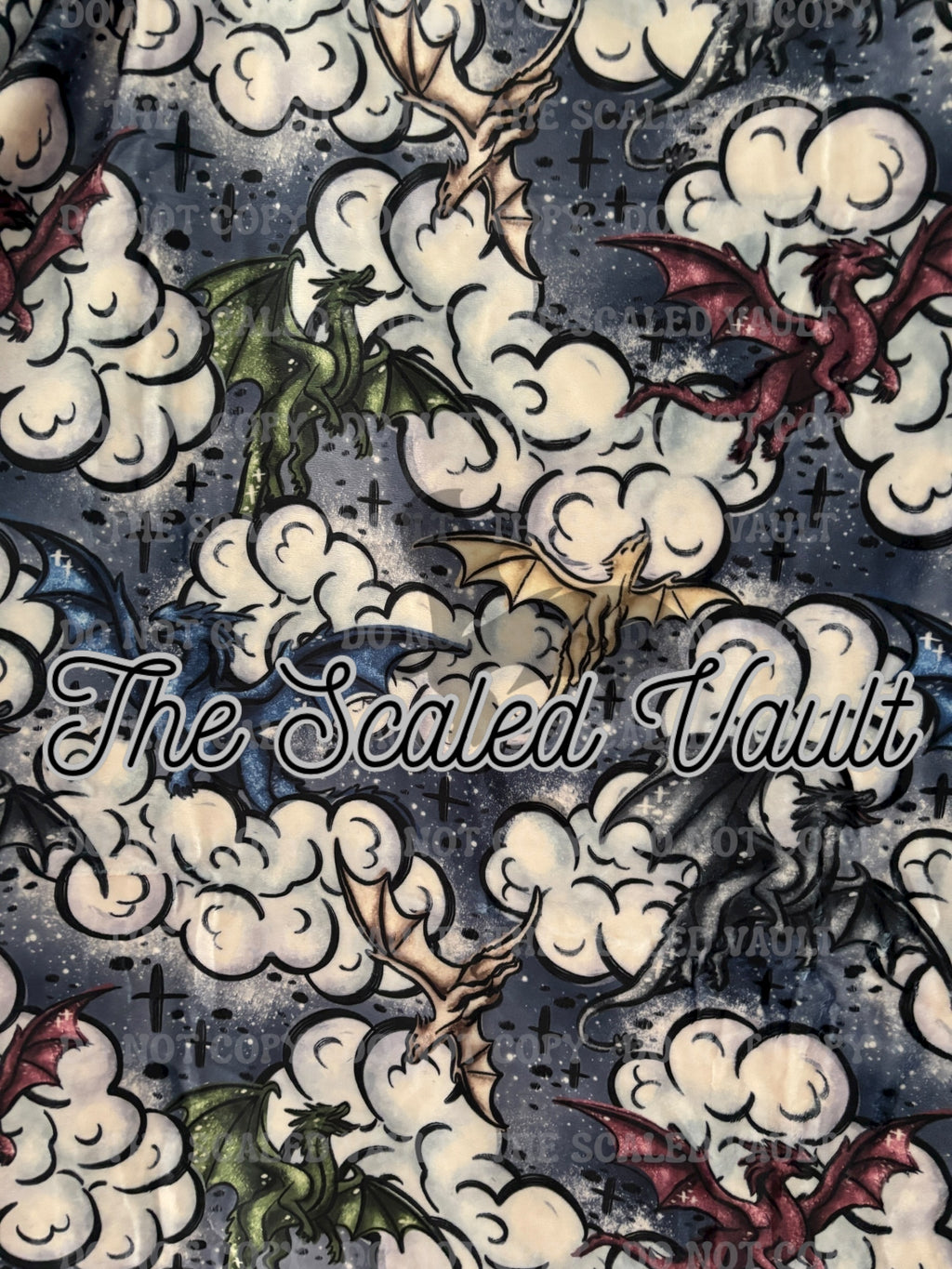Multi-Dragons Minky Blanket