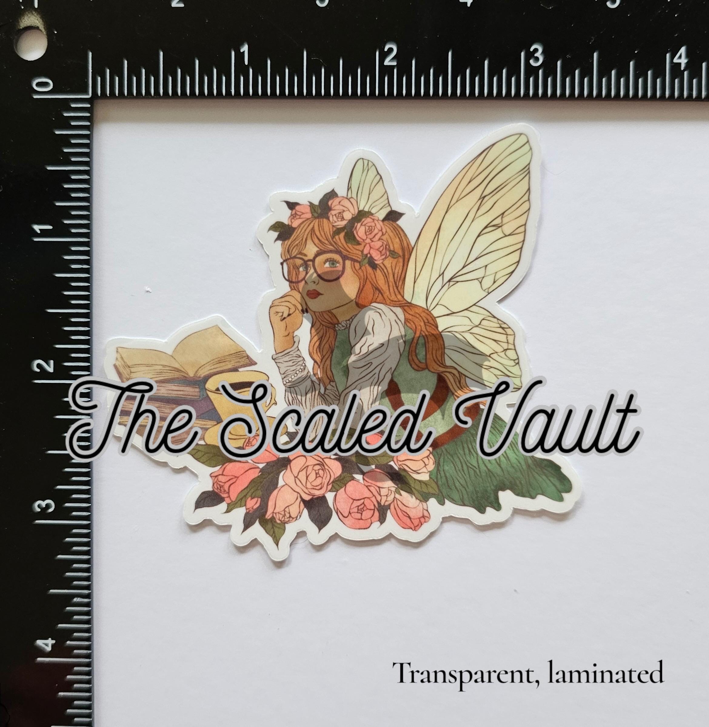 Fairy Reader Transparent  Sticker, multiple options
