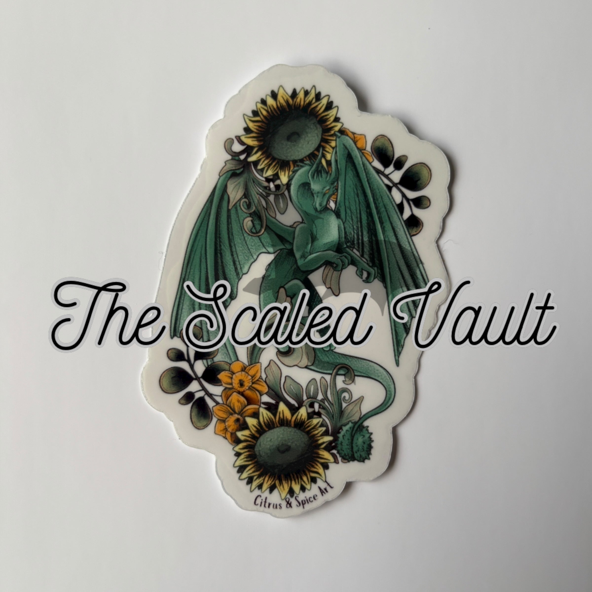 GreenDaggertail Transparent Sticker 3”