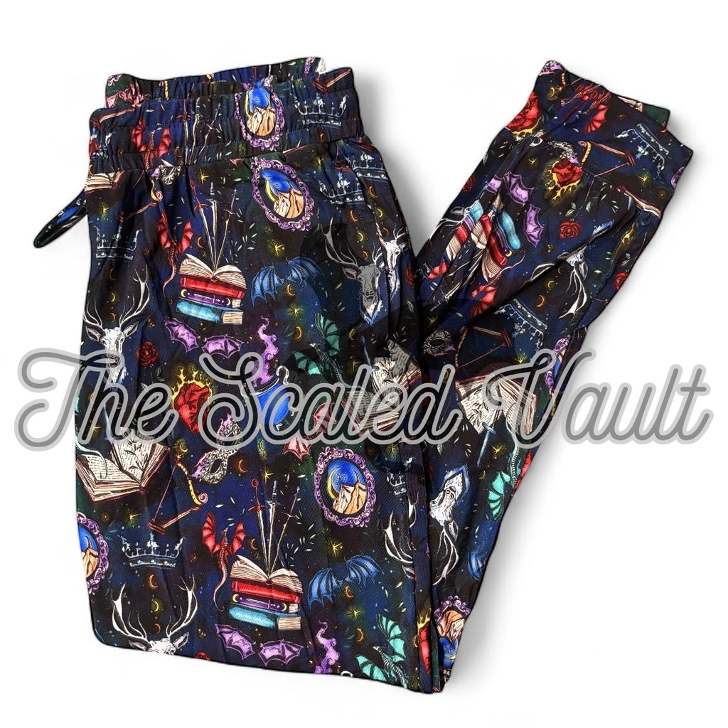 Adult Bamboo Joggers: Fantasy Romance size medium