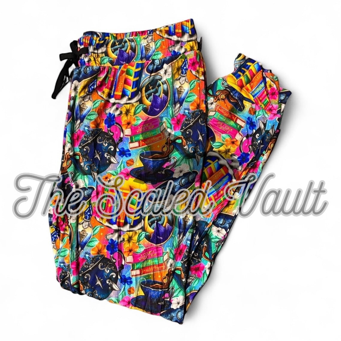 Adult Bamboo Joggers: Thorns Roses