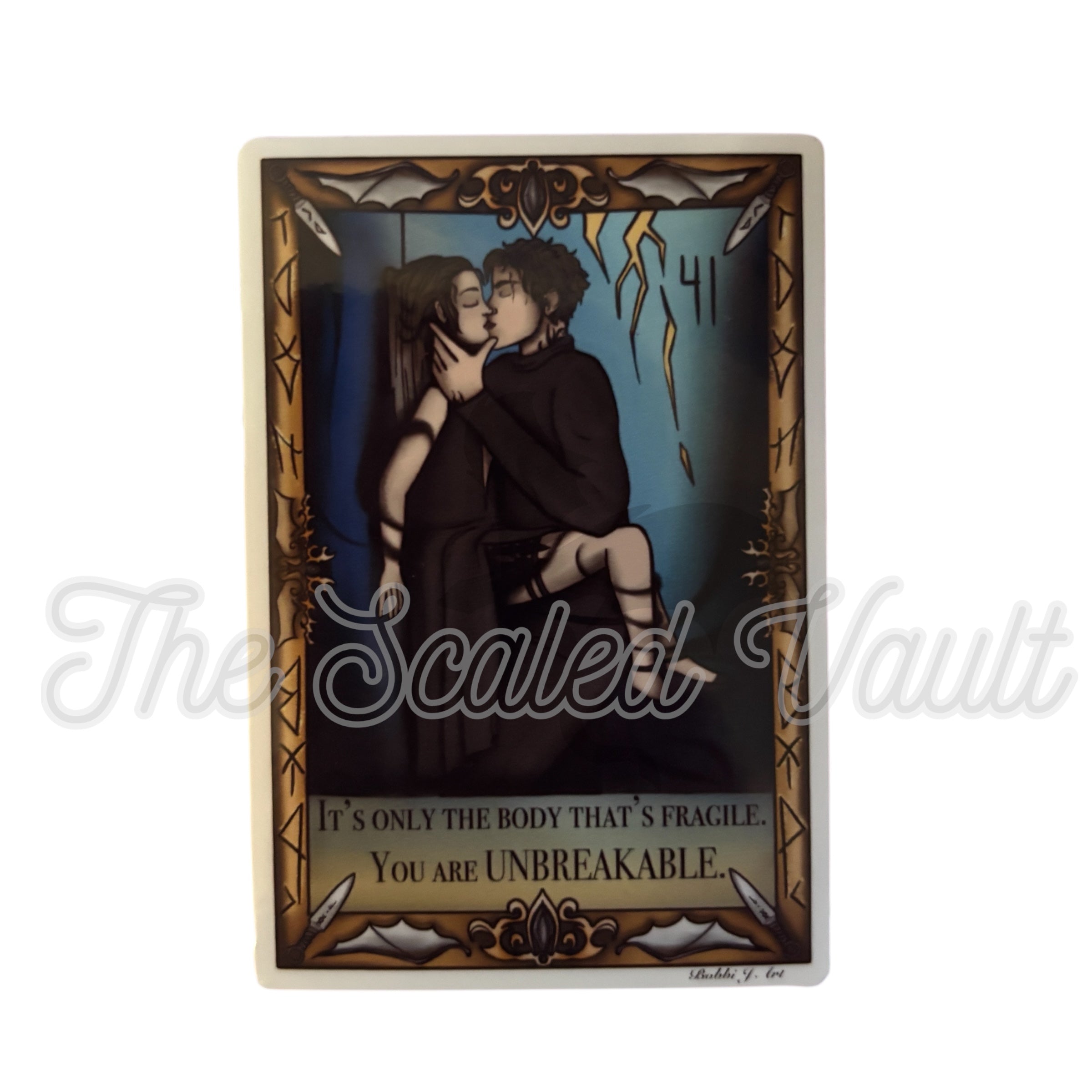 Unbreakable Bond Tarot Card Sticker 3”, laminated