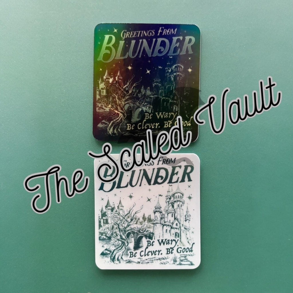 Blunder holographic sticker set of 2