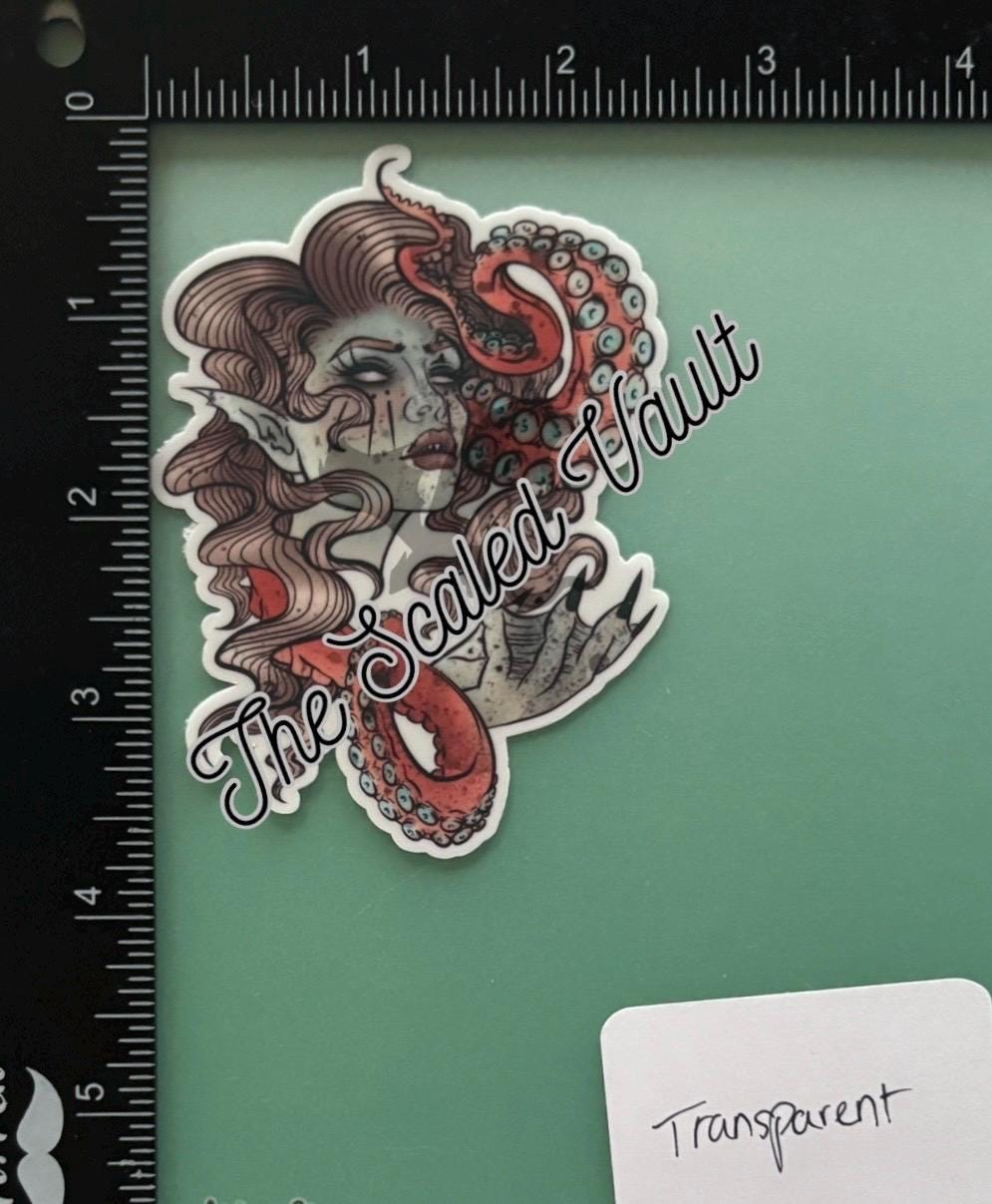 Siren laminated sticker, multiple options