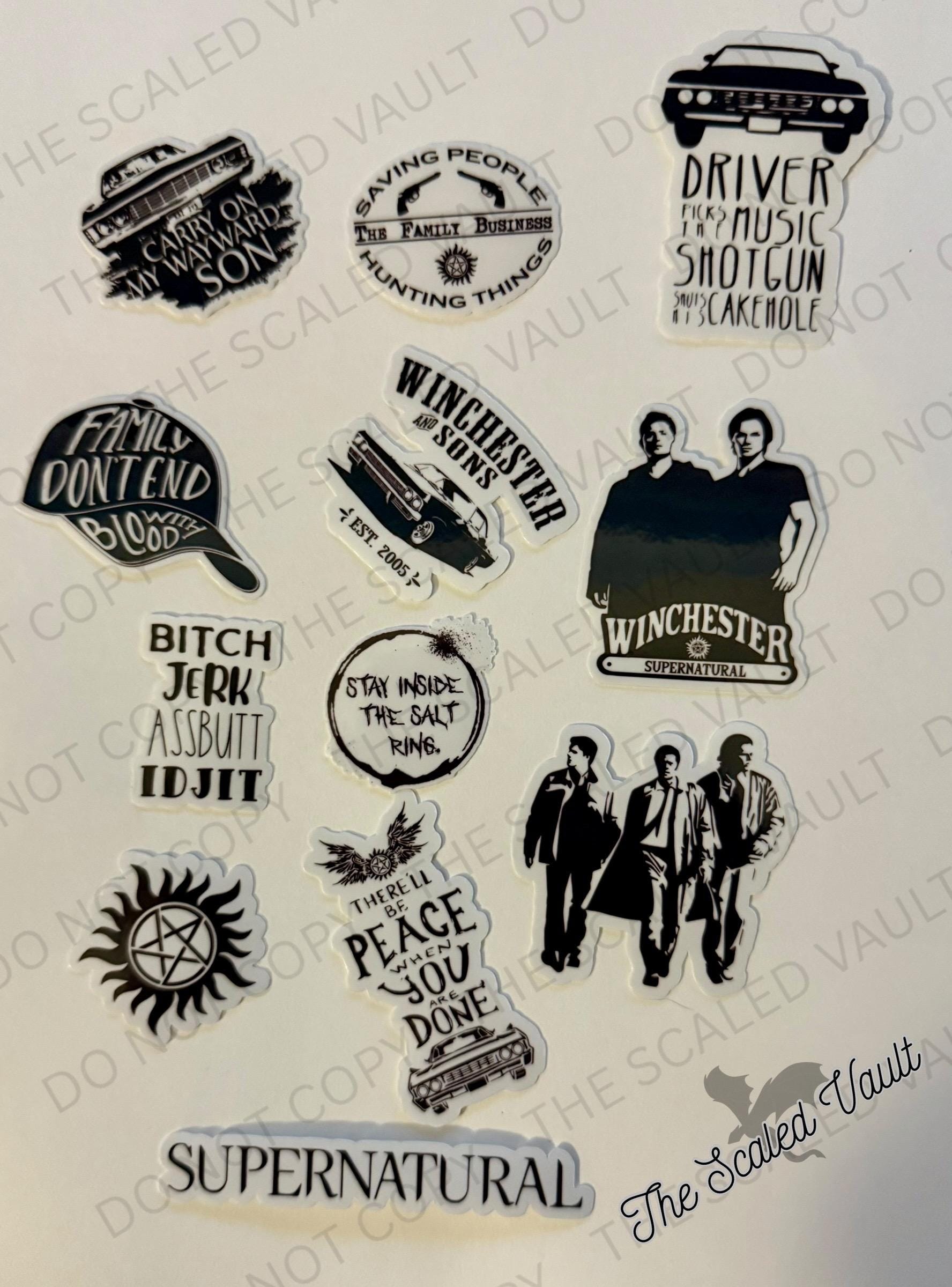 SPN Stickers-TRANSPARENT, laminated