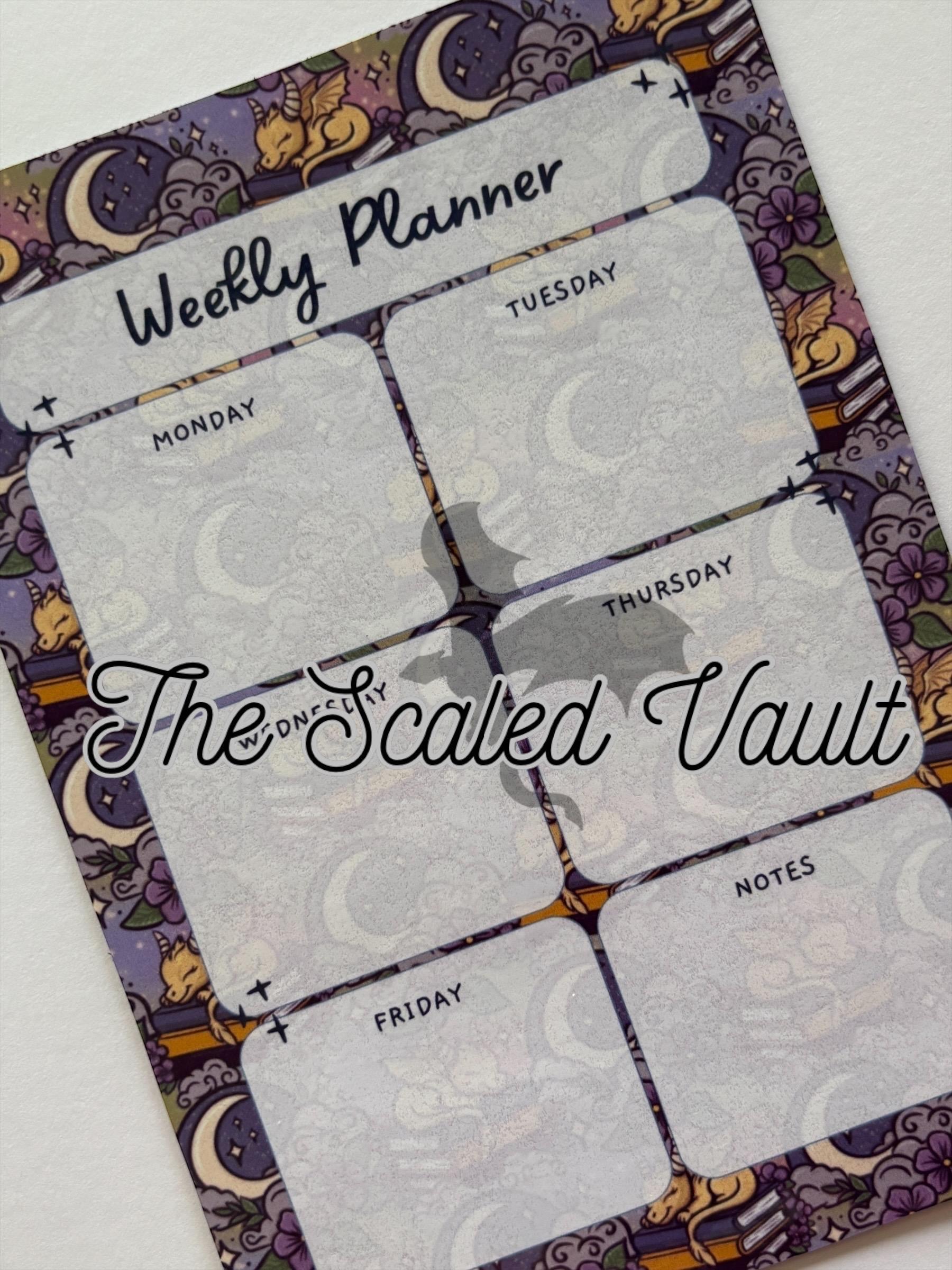 WEEKLY Magnetic Mini Planner 5x7 Dragons