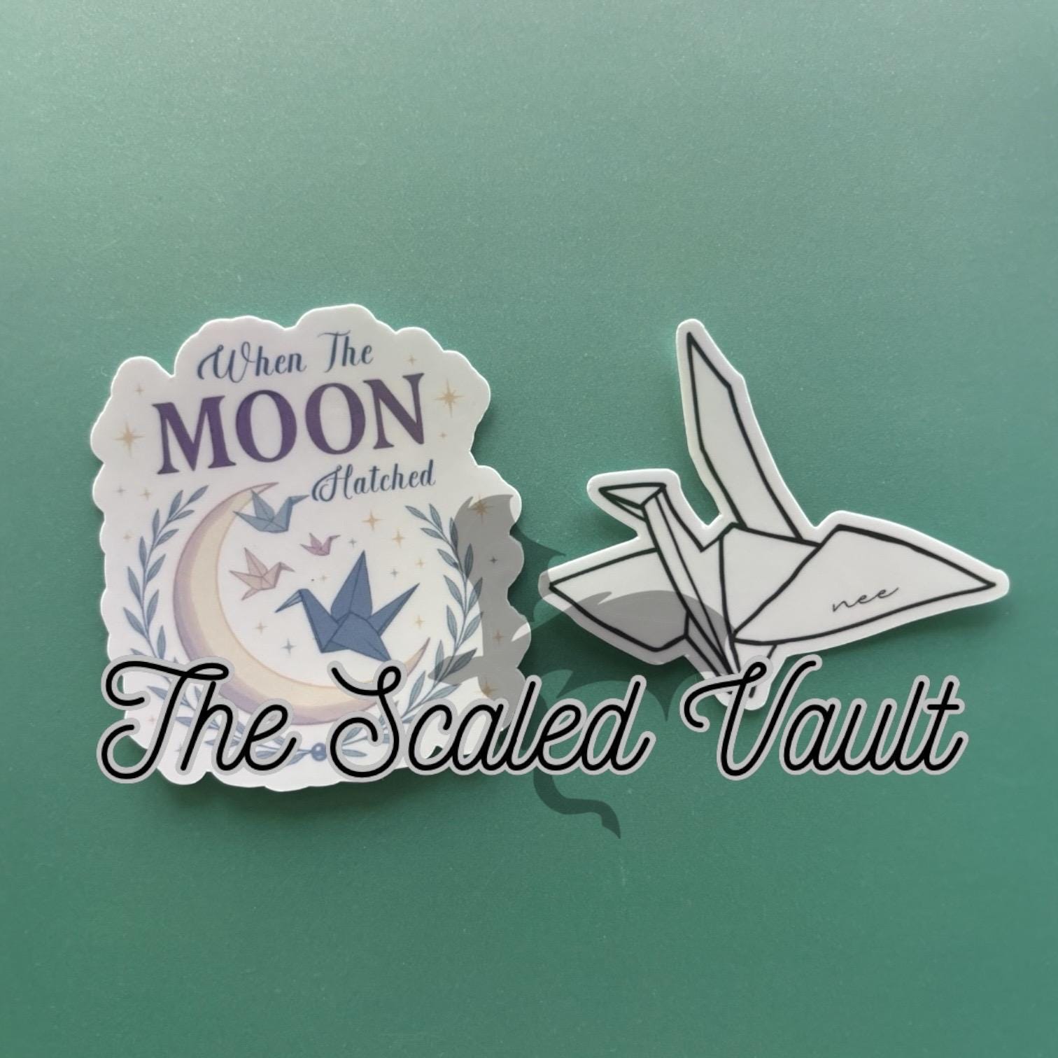 Moon Hatched Sticker holographic set
