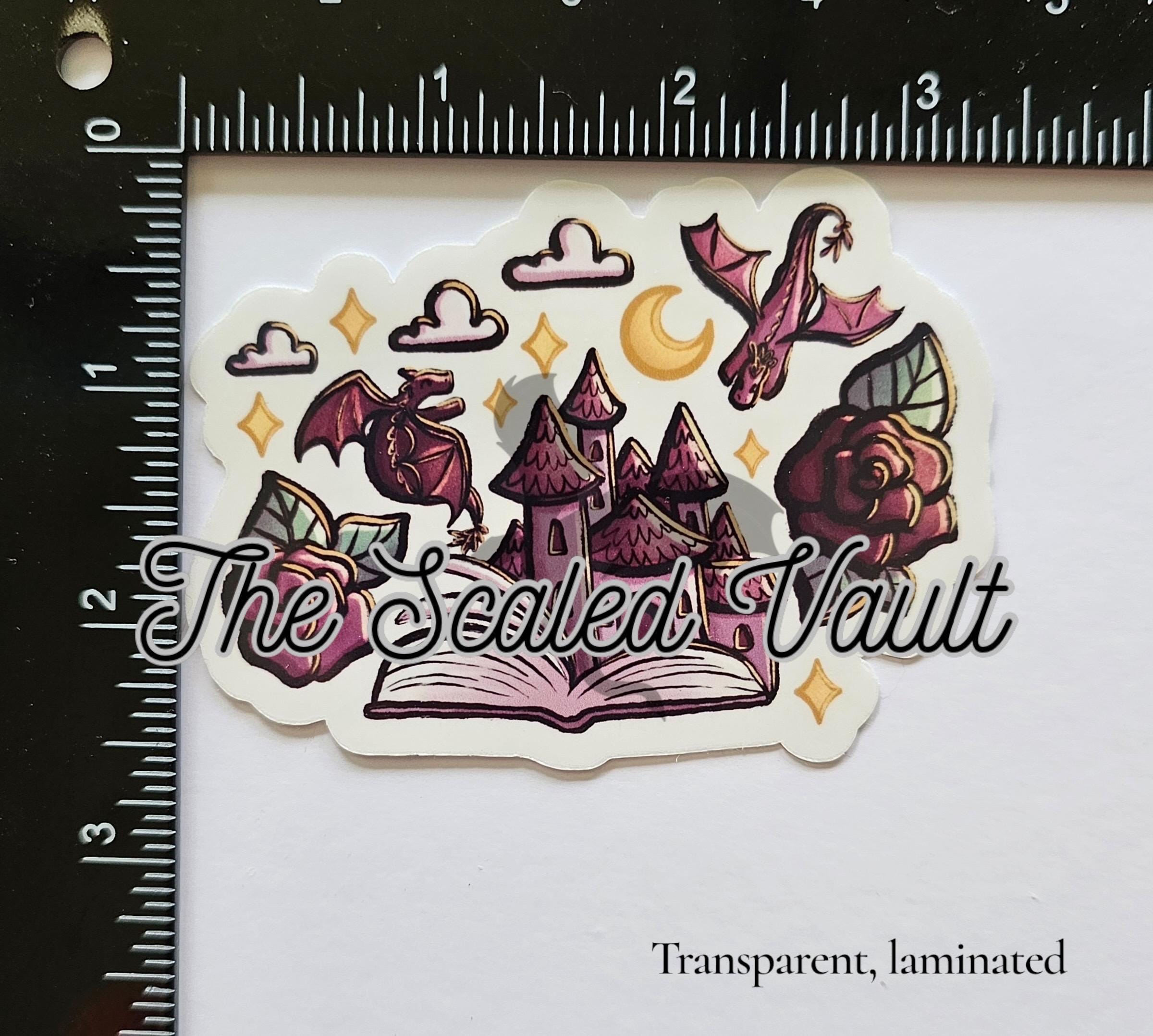 Scales and Books Translucent Sticker 3”