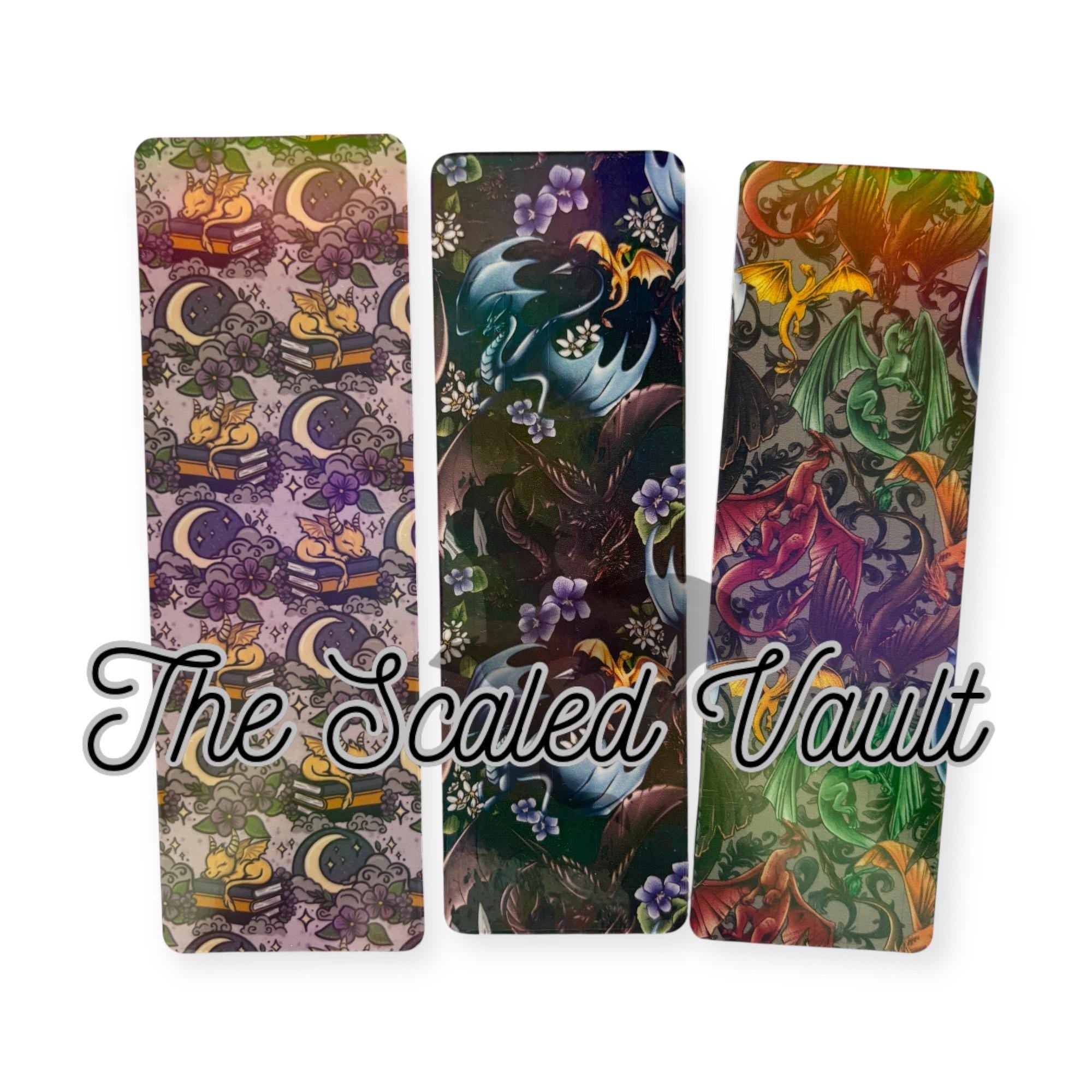 Three pack of dragon bookmarks