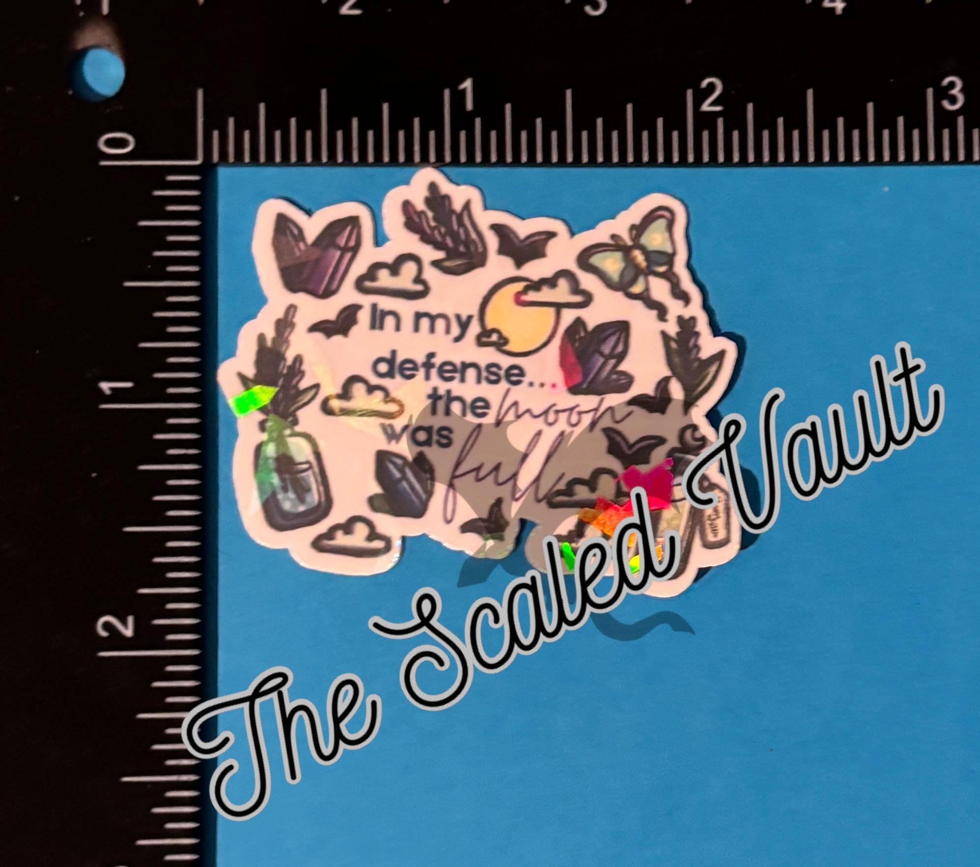 Assorted Witchy & Horror Stickers - holographic laminated