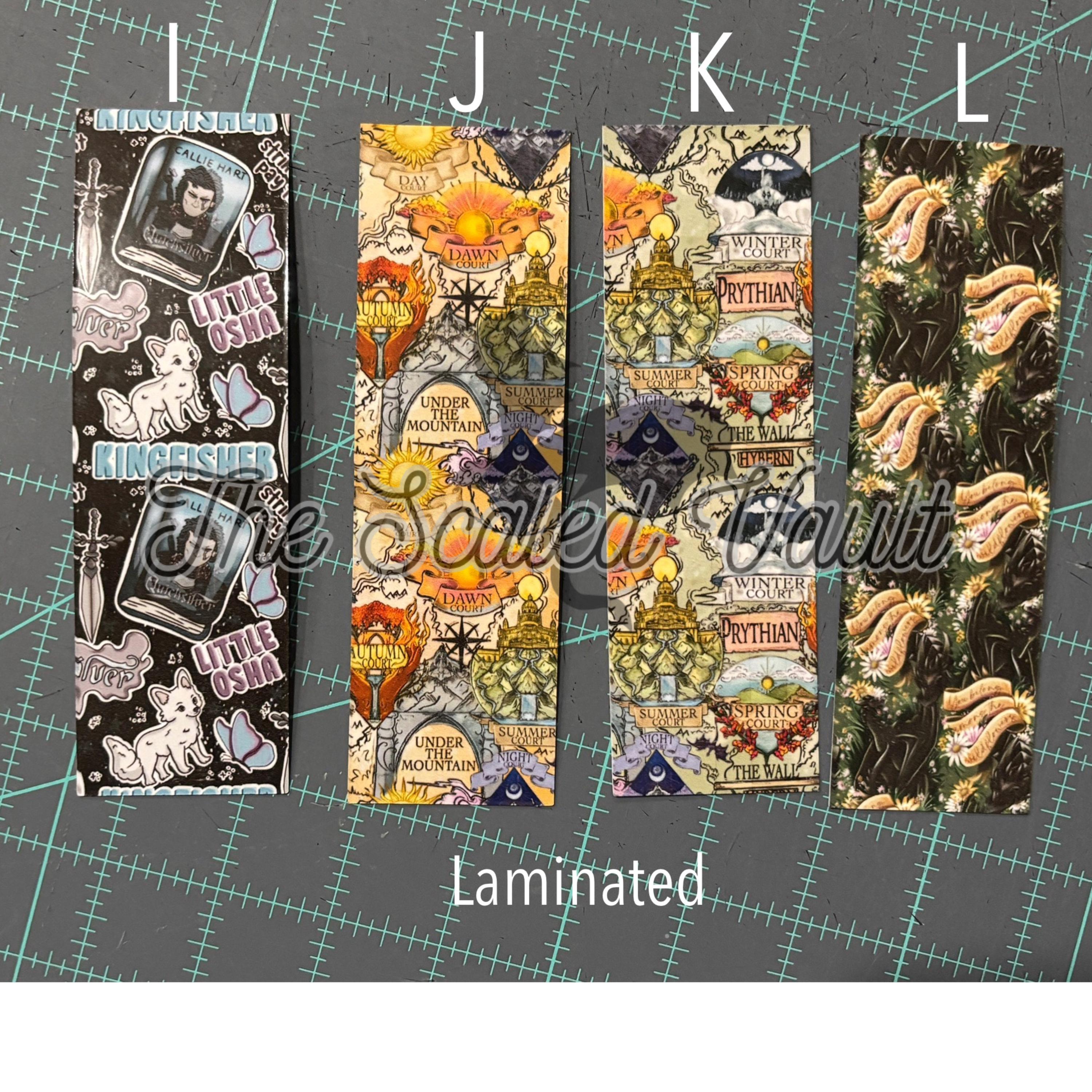 Handmade laminated bookmarks  - choose one