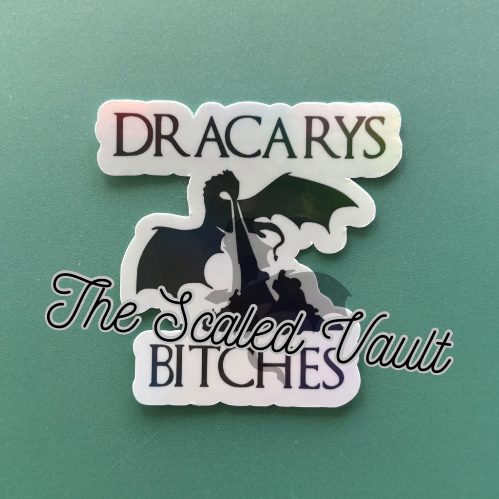 Dracarys small Sticker holographic laminated