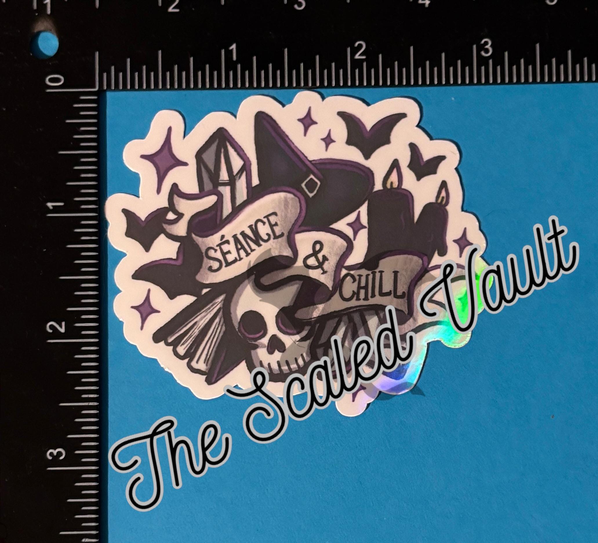 Assorted Witchy & Horror Stickers - holographic laminated