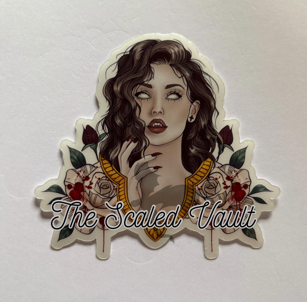 Vampira laminated sticker, multiple options