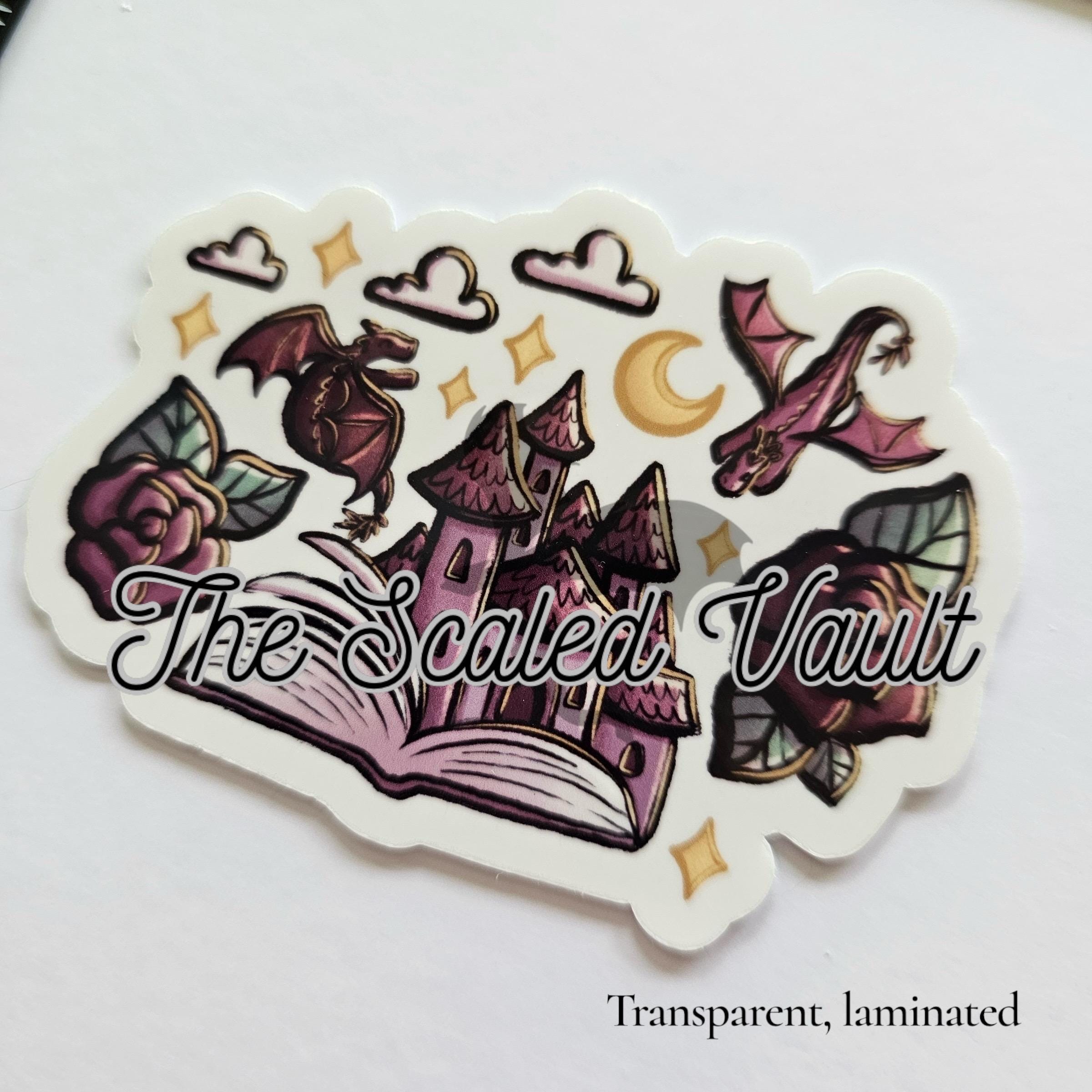 Scales and Books Translucent Sticker 3”