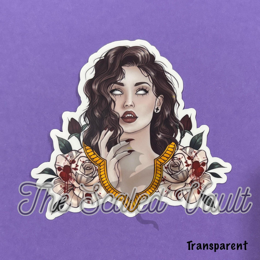 Vampira laminated sticker, multiple options