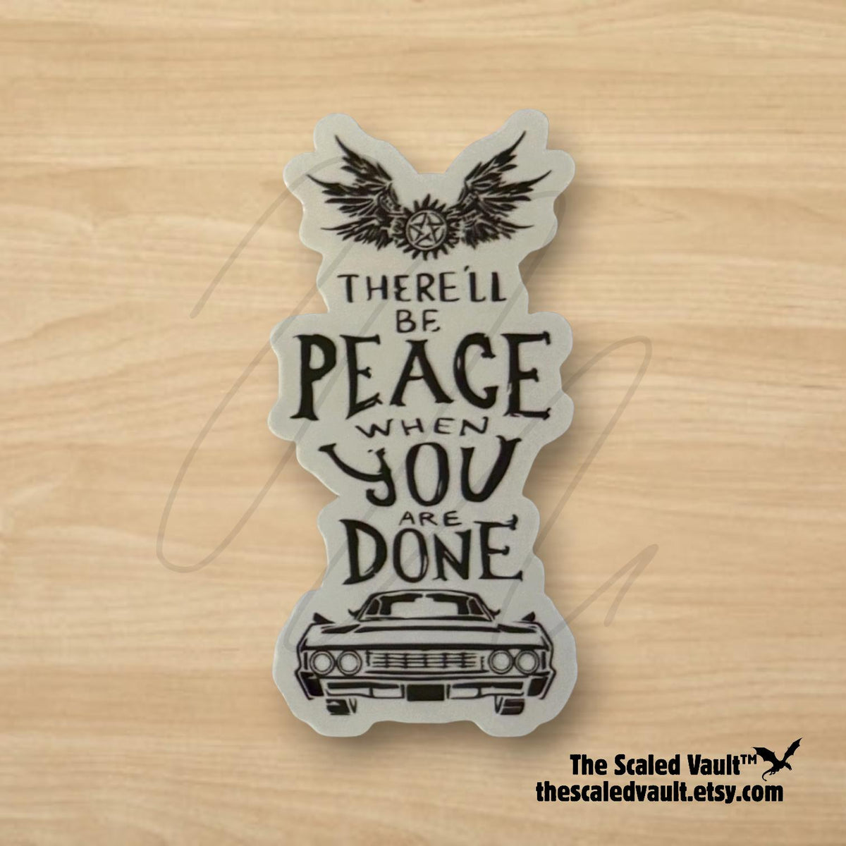 Supernatural Sticker, laminated transparent (multiple options)