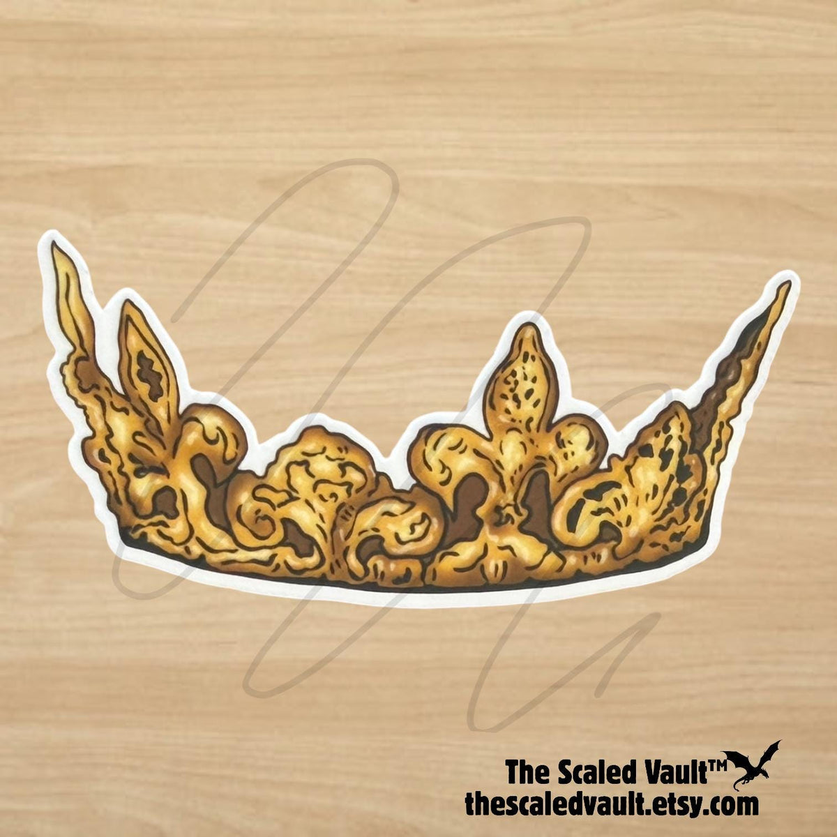 Gold Prisoner Crown Sticker 2.5”