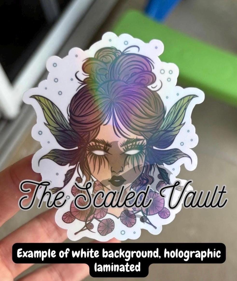 Fantasy Lover small Sticker holographic laminated