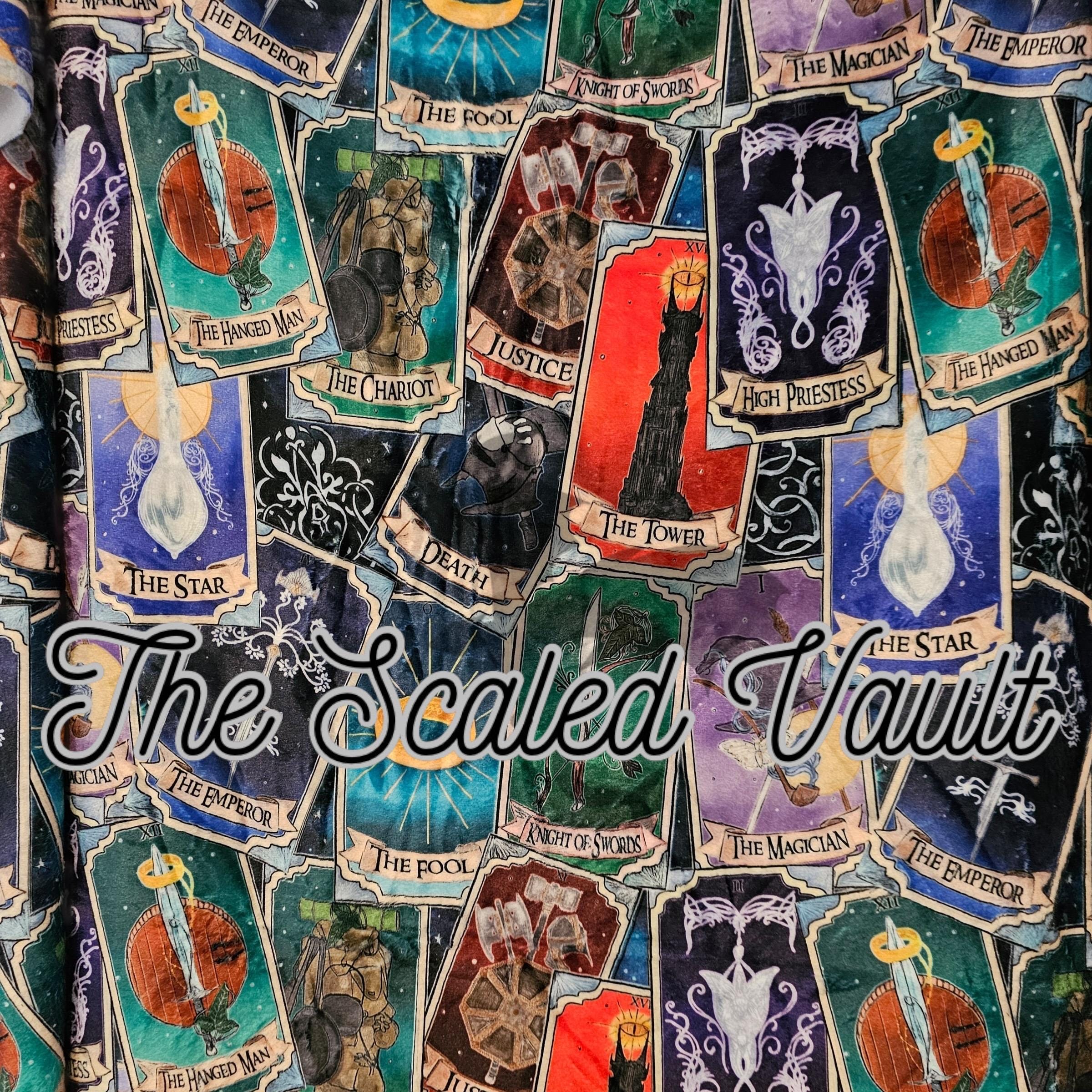 LOTR Tarot Cards Minky Blanket
