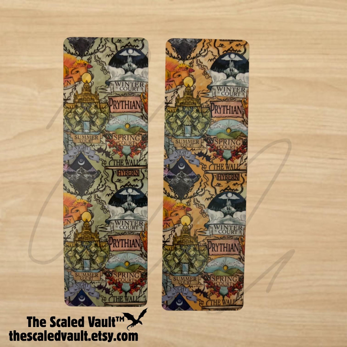 Two pack of ACOTAR Courts bookmarks